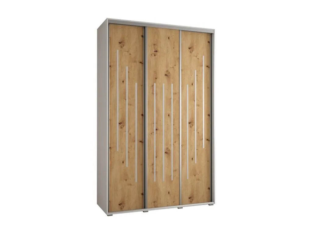 ARMARIO Prietocasa 8 DE PUERTAS CORREDERAS 235.2/150/60 3 puertas (Blanco/Artisan/Plata)