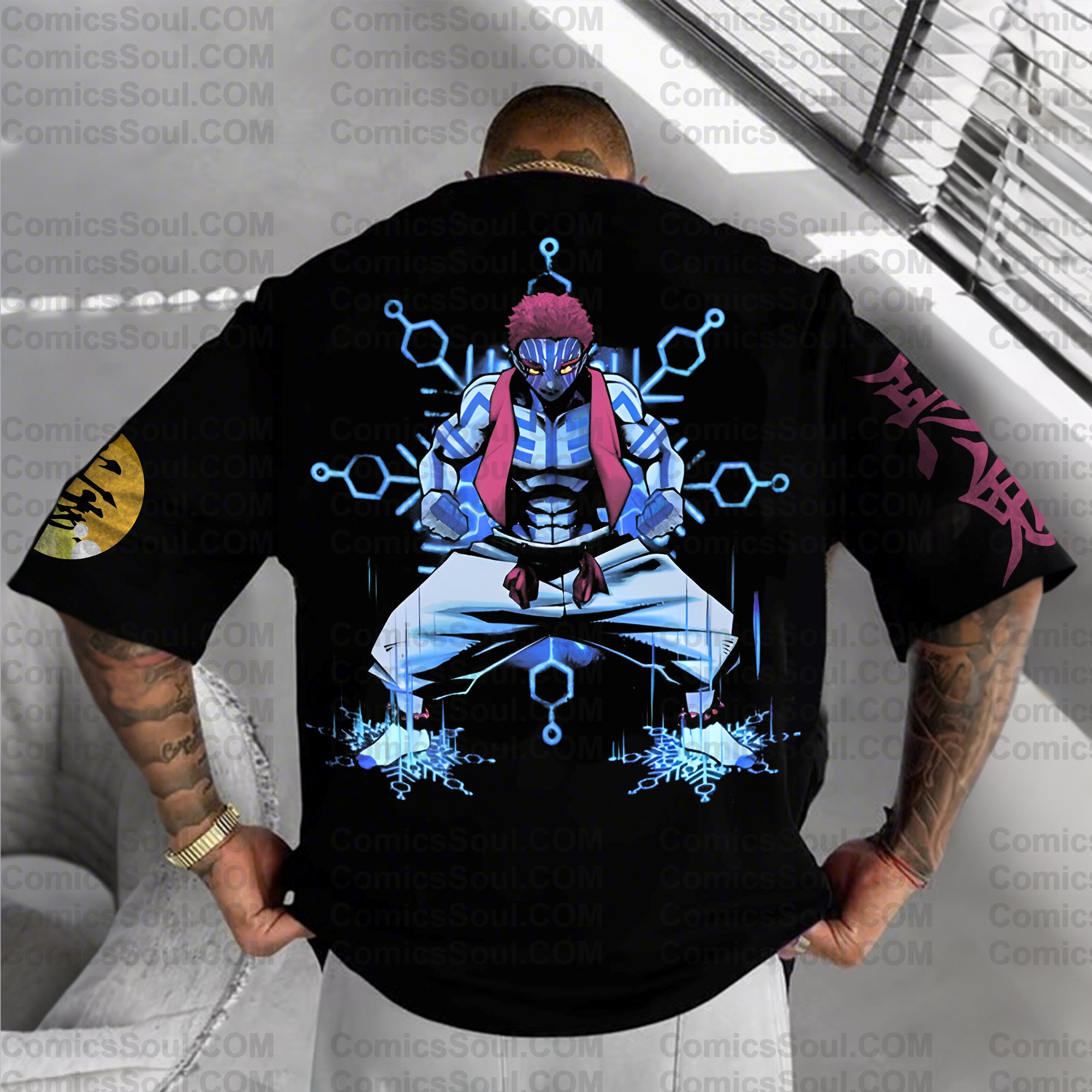 Unisex Anime Inspired Vintage T-Shirt丨Comicssoul-Akaza