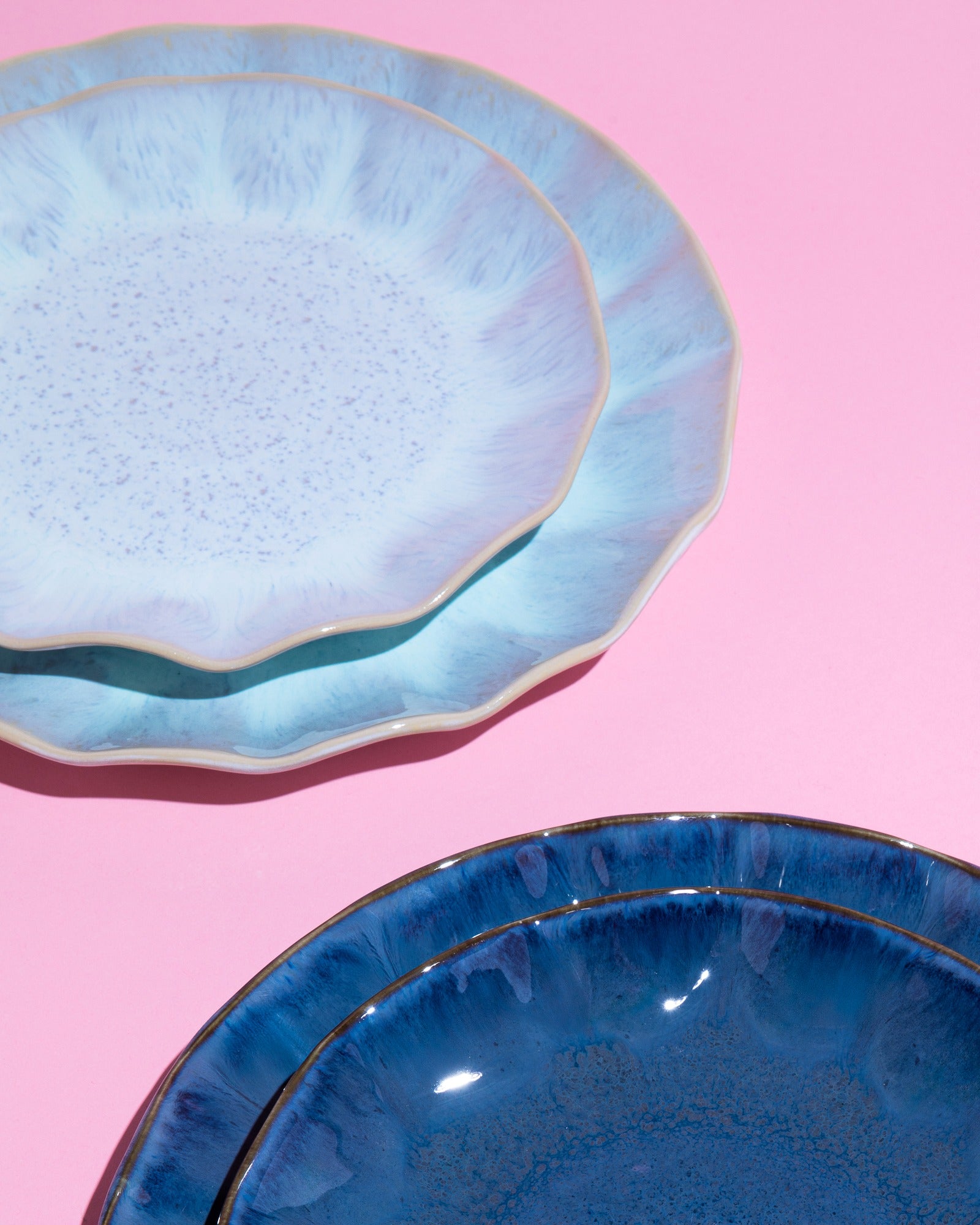 Areia Teller klein shell azur
