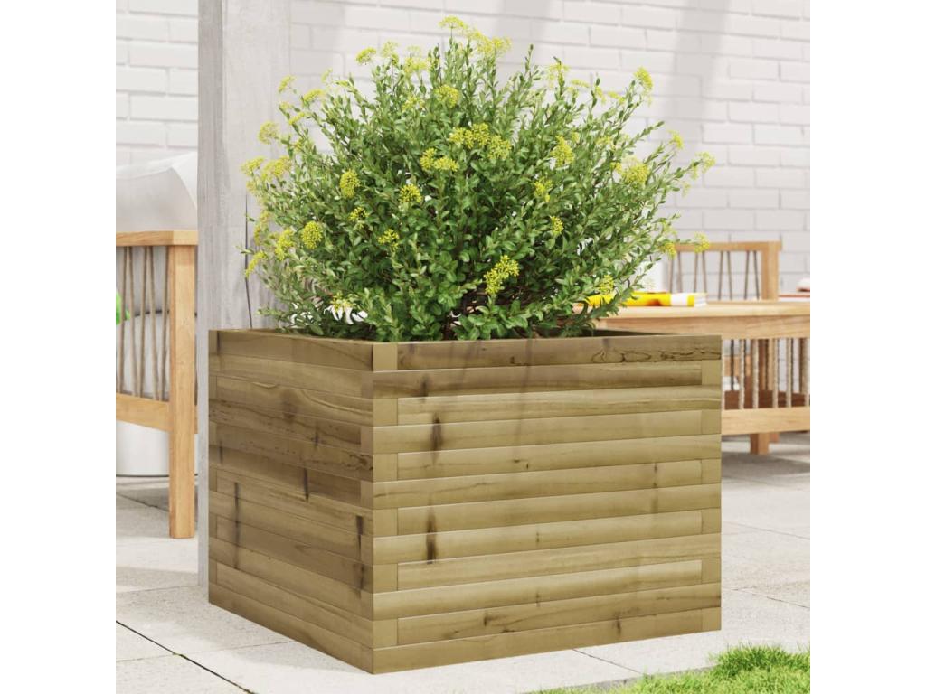 Jardinera de madera de pino impregnada 60x60x45,5 cm