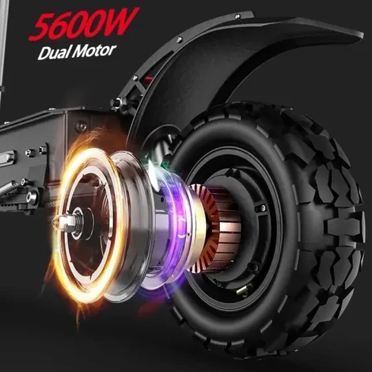 eHoodax Electric Scooter, 5600W Dual Motor, 60V40AH, 11-Inch Tires, Regular Version 20 Miles - HB07 - Image 4 eHoodax Electric Scooter, 5600W Dual Motor, 60V40AH, 11-Inch Tires, Regular Version 20 Miles - HB07 - Image 4