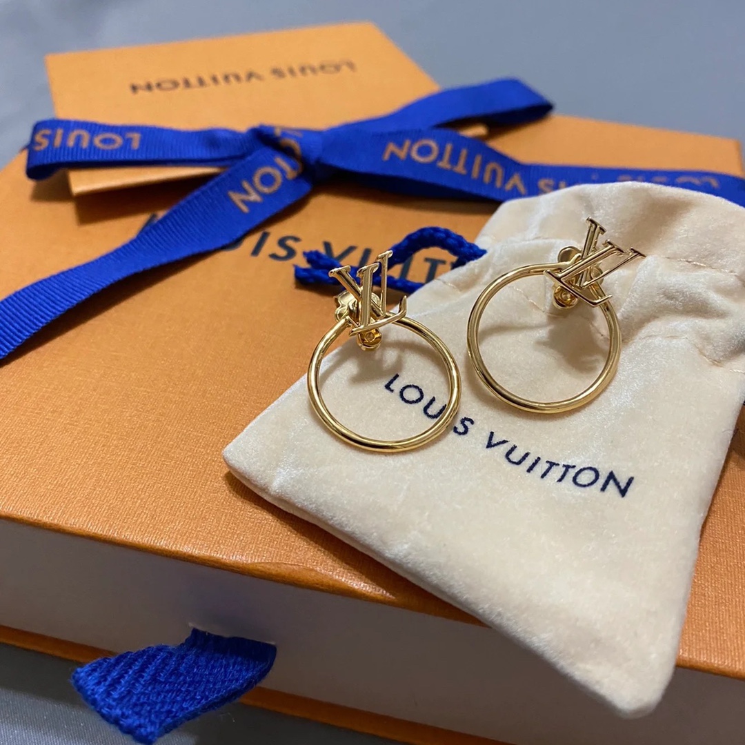 Louis Vuitton Round Hoop Earrings - Original Replica Club