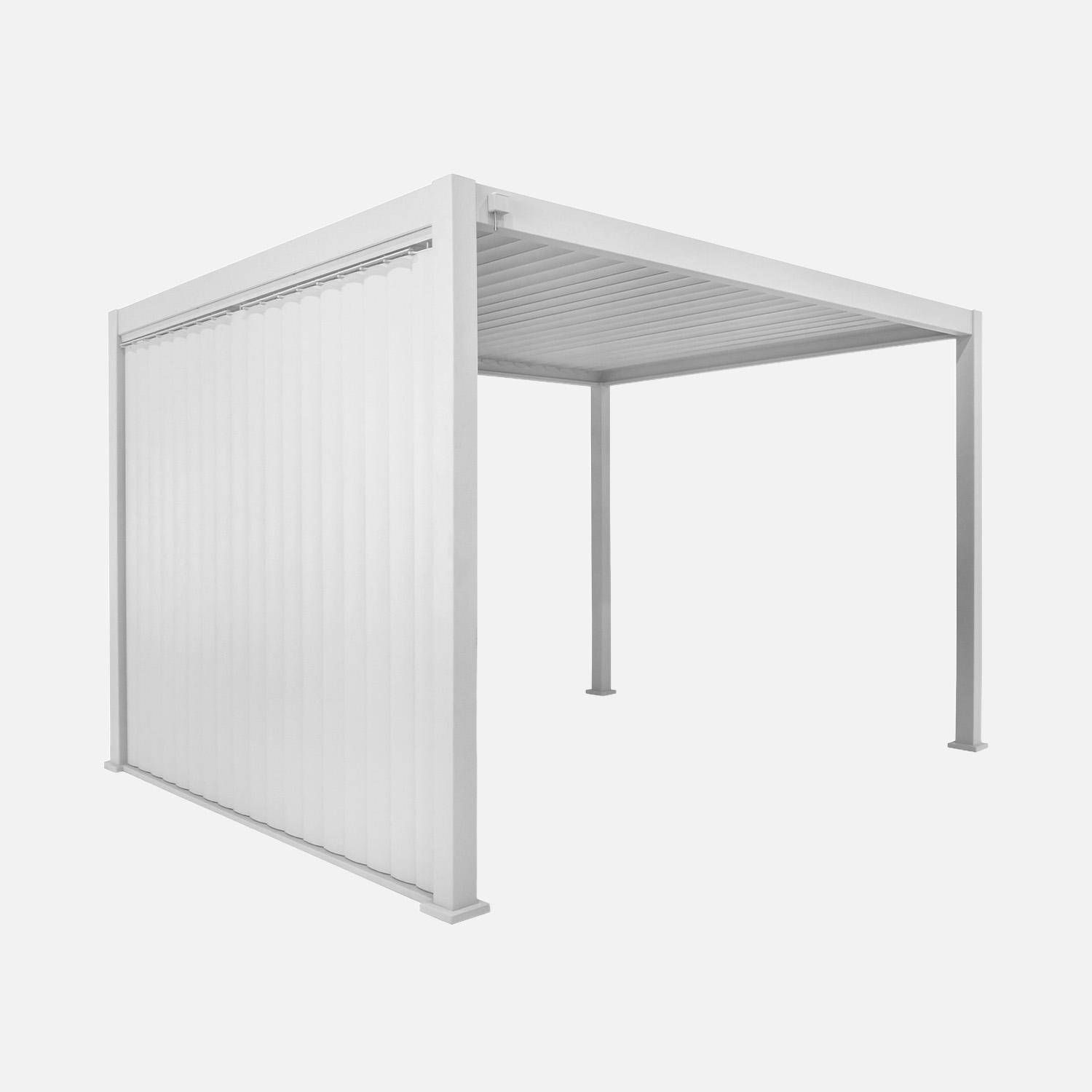 Triomphe 3x4m + accesorio - Pérgola bioclimática de aluminio 3x4m + panel vertical 3m