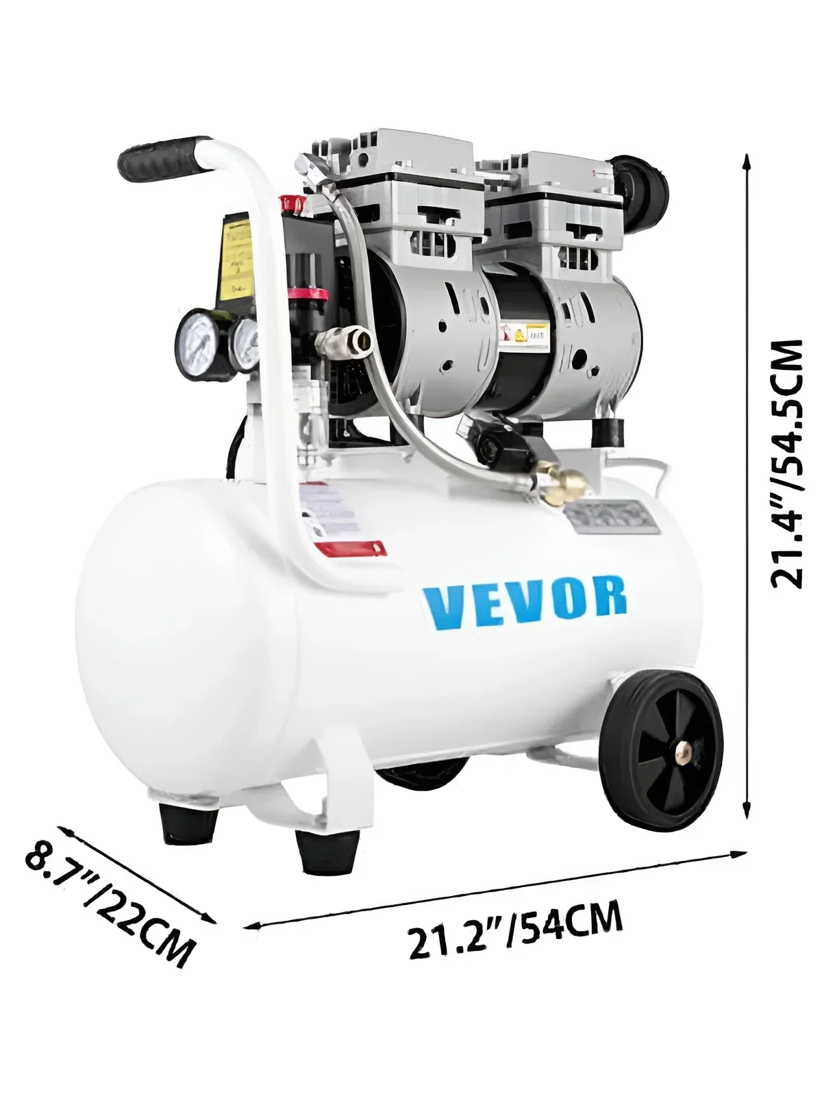 BENTISM Pancake Air Compressor 6.6 Gallon Steel Tank, 1 HP, 750W, 115 PSI - Image 2 BENTISM Pancake Air Compressor 6.6 Gallon Steel Tank, 1 HP, 750W, 115 PSI - Image 2