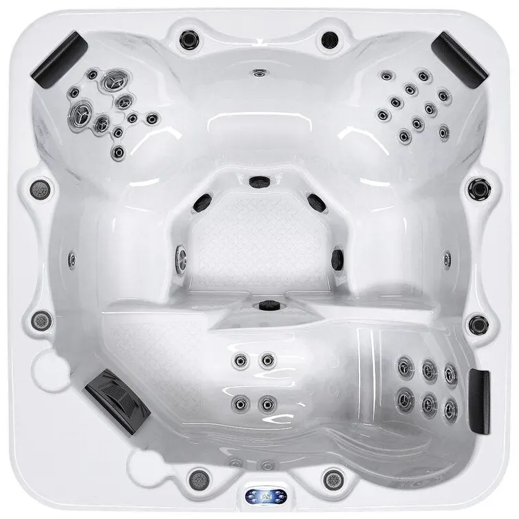 Luxuria Spas 6 – Person 55 – Jet Acrylic Rectangular Hot Tub with Ozonator in Mocha