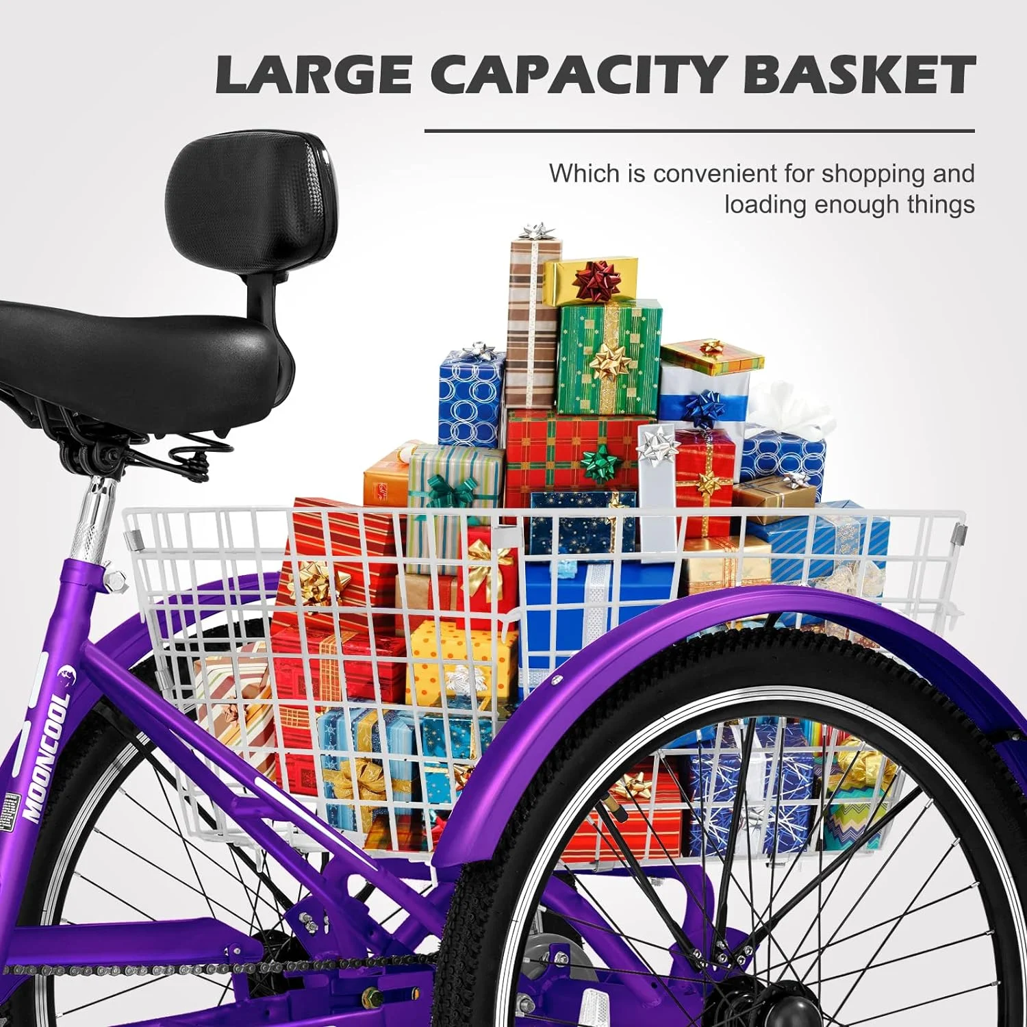 FICISOG 7 Speed Adult Tricycle for Women, 20/24/26 Inch Adult Trike with Basket, 3 Wheel Bikes for Adults Seniors, Cruise Trike for Shopping Picnic - Image 63