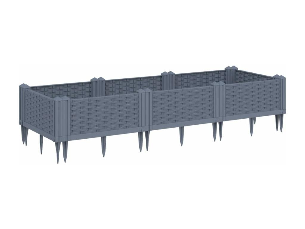 Decoratodo con clavijas PP gris 125x40x28,5 cm