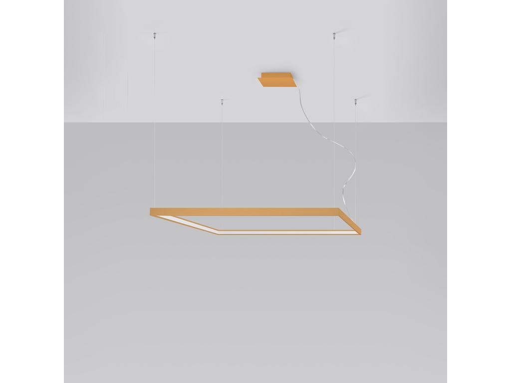 Candelabros Nelya moderno de aluminio - 1 fuentes luminosas - L.110 x A.150 cm - dorado