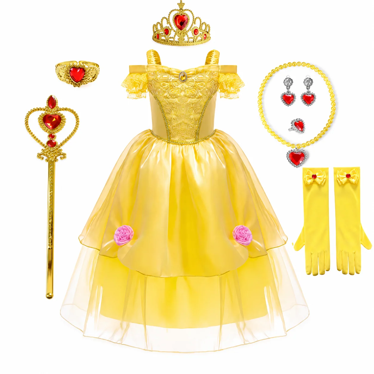 Halloween Costumes Girls Princess Party Dress Costume Set - Image 12 Halloween Costumes Girls Princess Party Dress Costume Set - Image 12