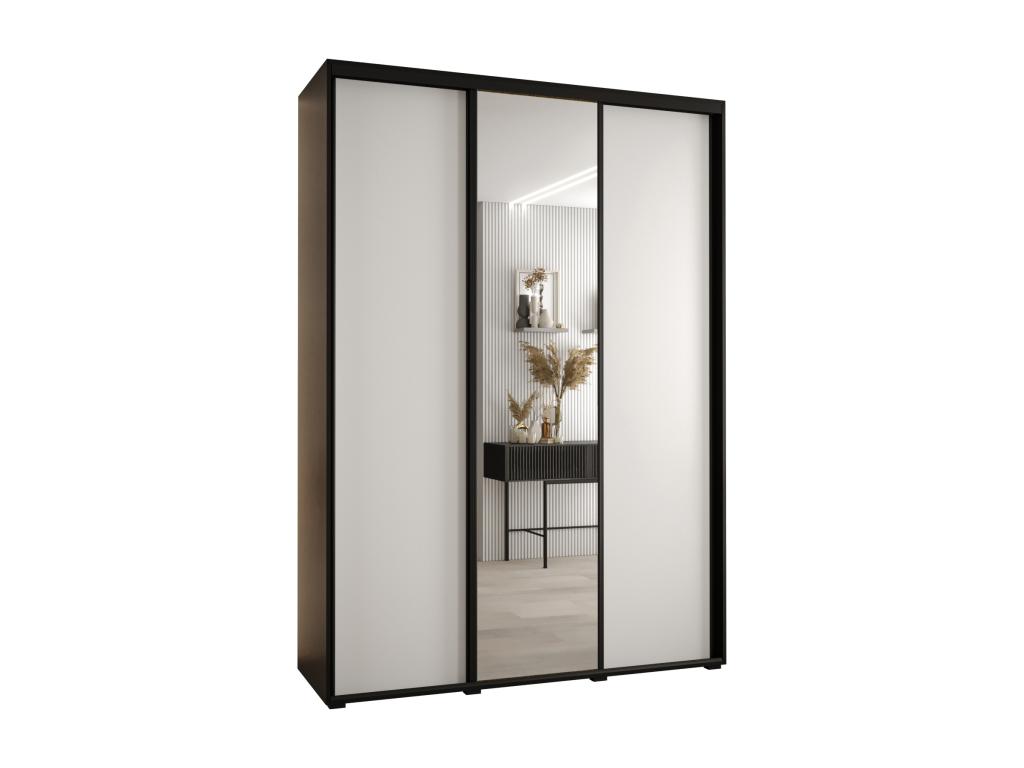 ARMARIO DAVOS 3 DE PUERTAS CORREDERAS 235,2/170/60 3 puertas (Negro/Laocacasas/Negro)
