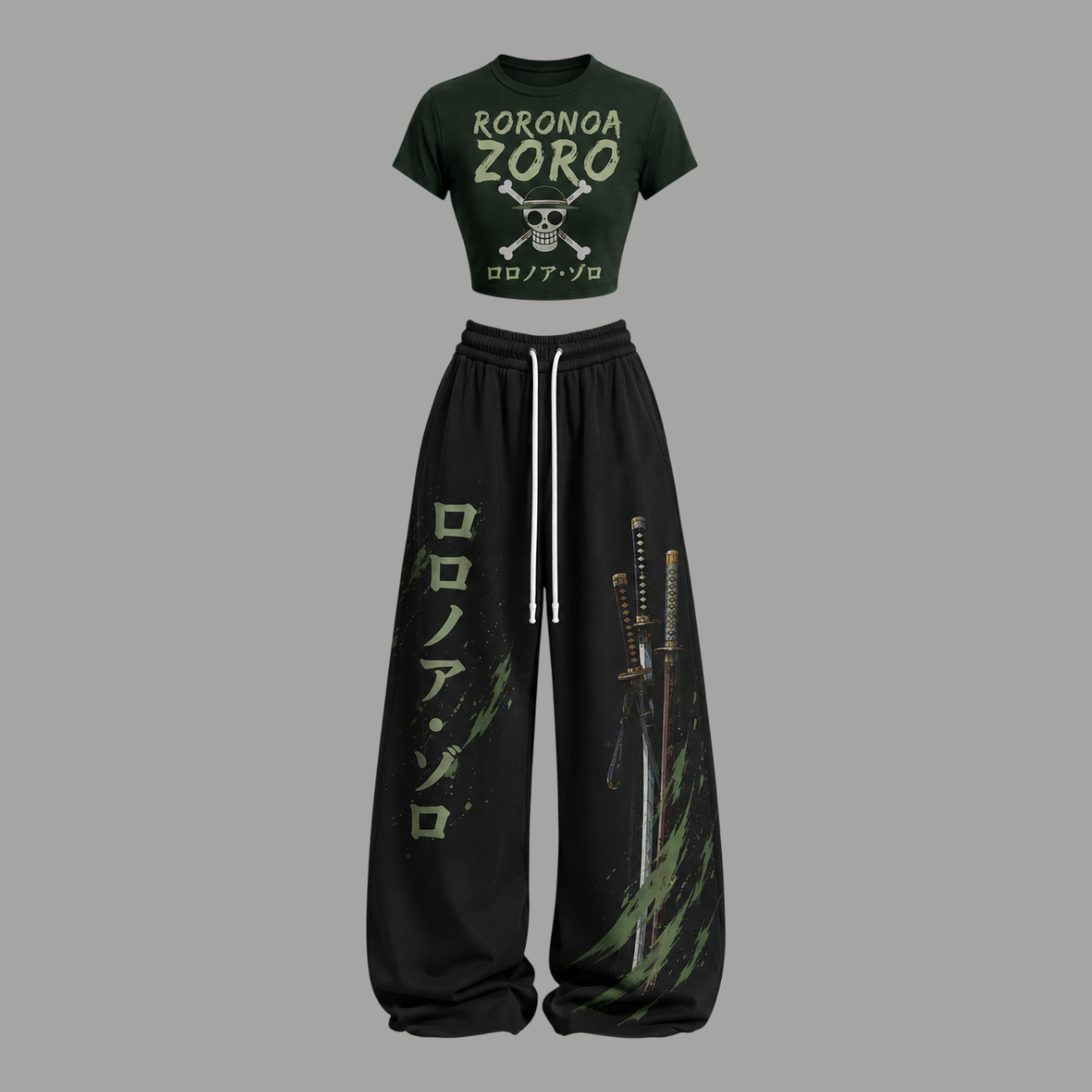 One Piece T-Shirt  & Elasticated Trousers Two-Piece Set