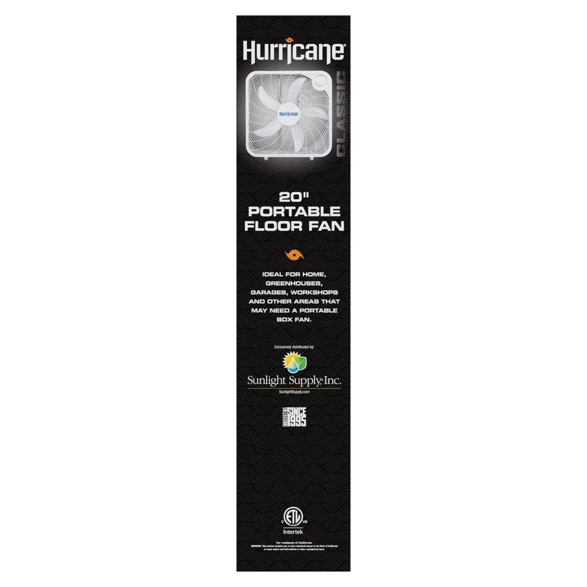Hurricane 20 Inch Classic Series Floor Box Fan with 3 Speed Settings, Black, 2 Pack - Image 6