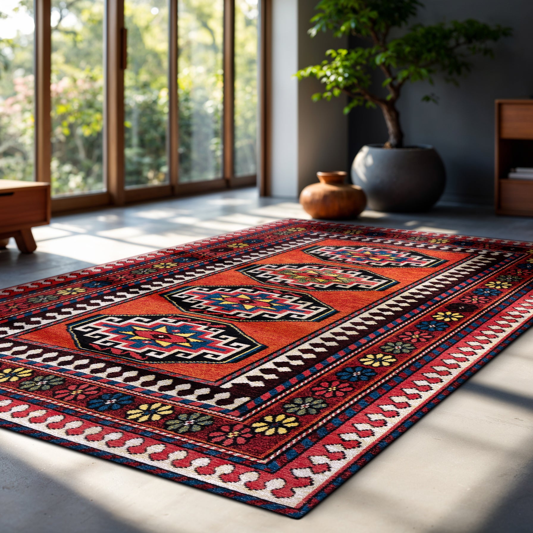 Louis de Poortere Antalia Vloerkleed 280 x 390 cm - Red Mix