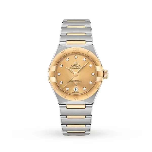 Omega Constellation Women Automatic Champagne Stainless Steel Watch O13120292058001
