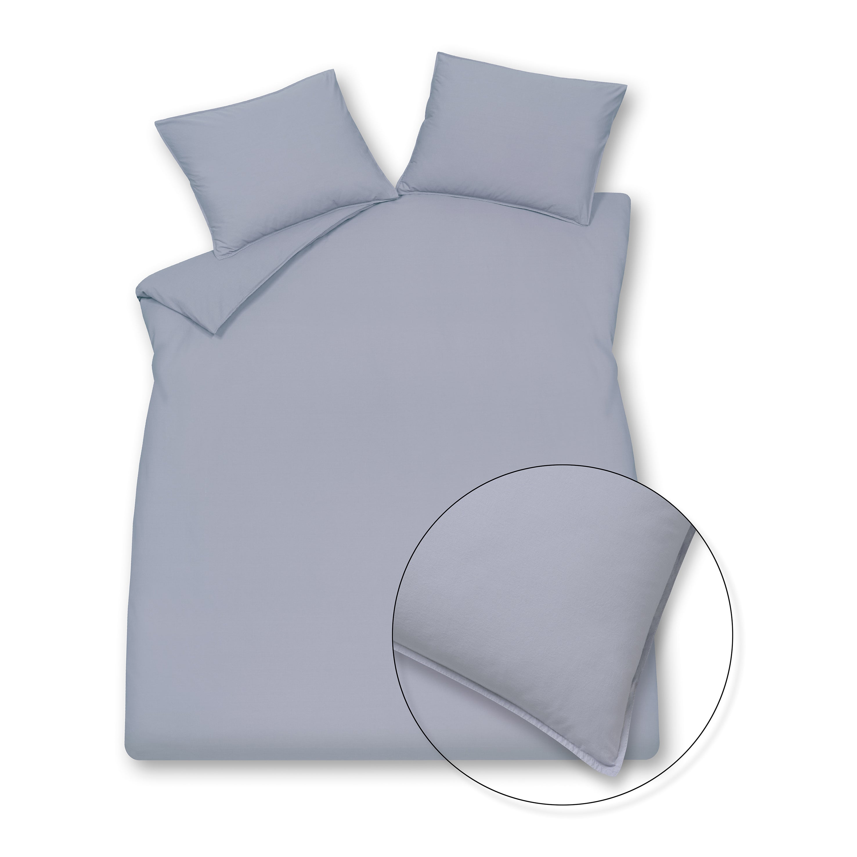 Vandyck Washed Cotton Dekbedovertrek 200x200/220 cm - Lavender Blue