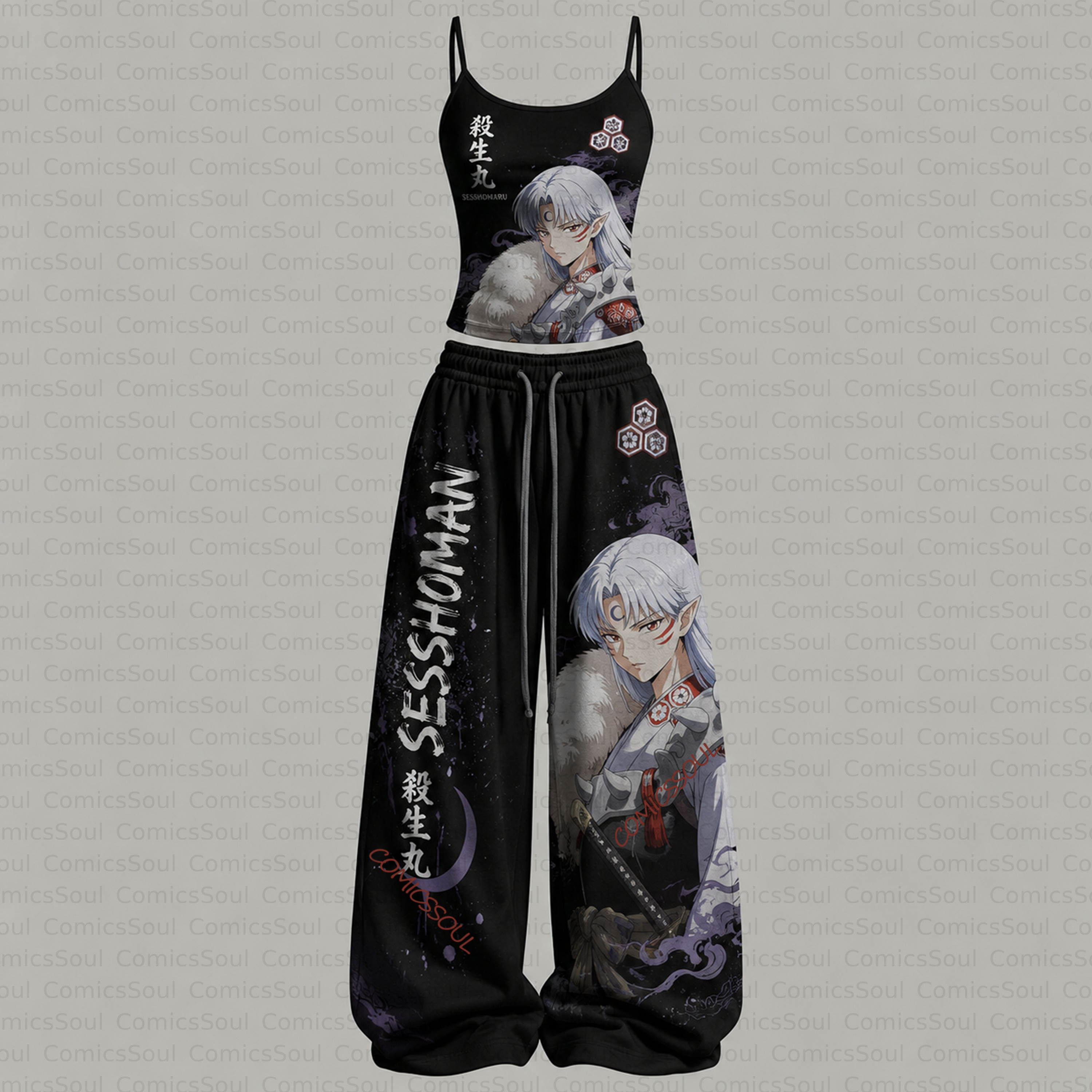 Inuyasha Top & Elasticated Trousers Two-Piece Set