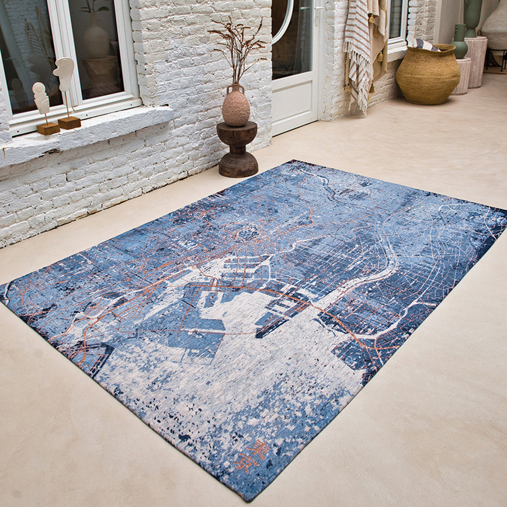 Louis de Poortere Cities Vloerkleed 240 x 340 cm - Conductive Blue