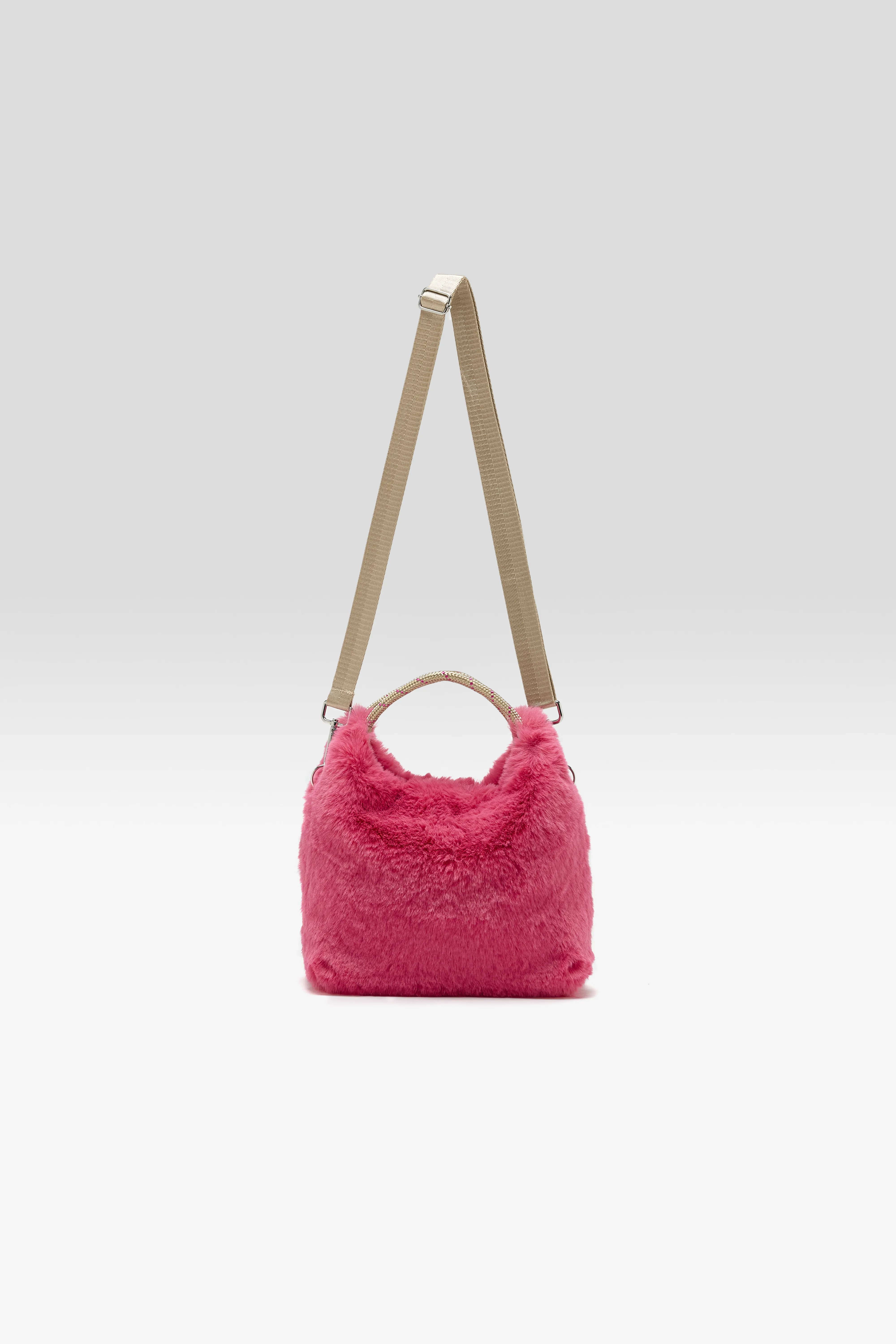 Bellerose Helcro faux-fur shoulder bag (261 / W / GERANIUM)