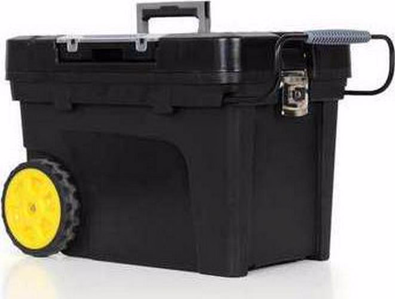 STANLEY Rolling Contractor Chest, Plastic, Black, 24" W x 15" D x 16-1/2" H - image 1