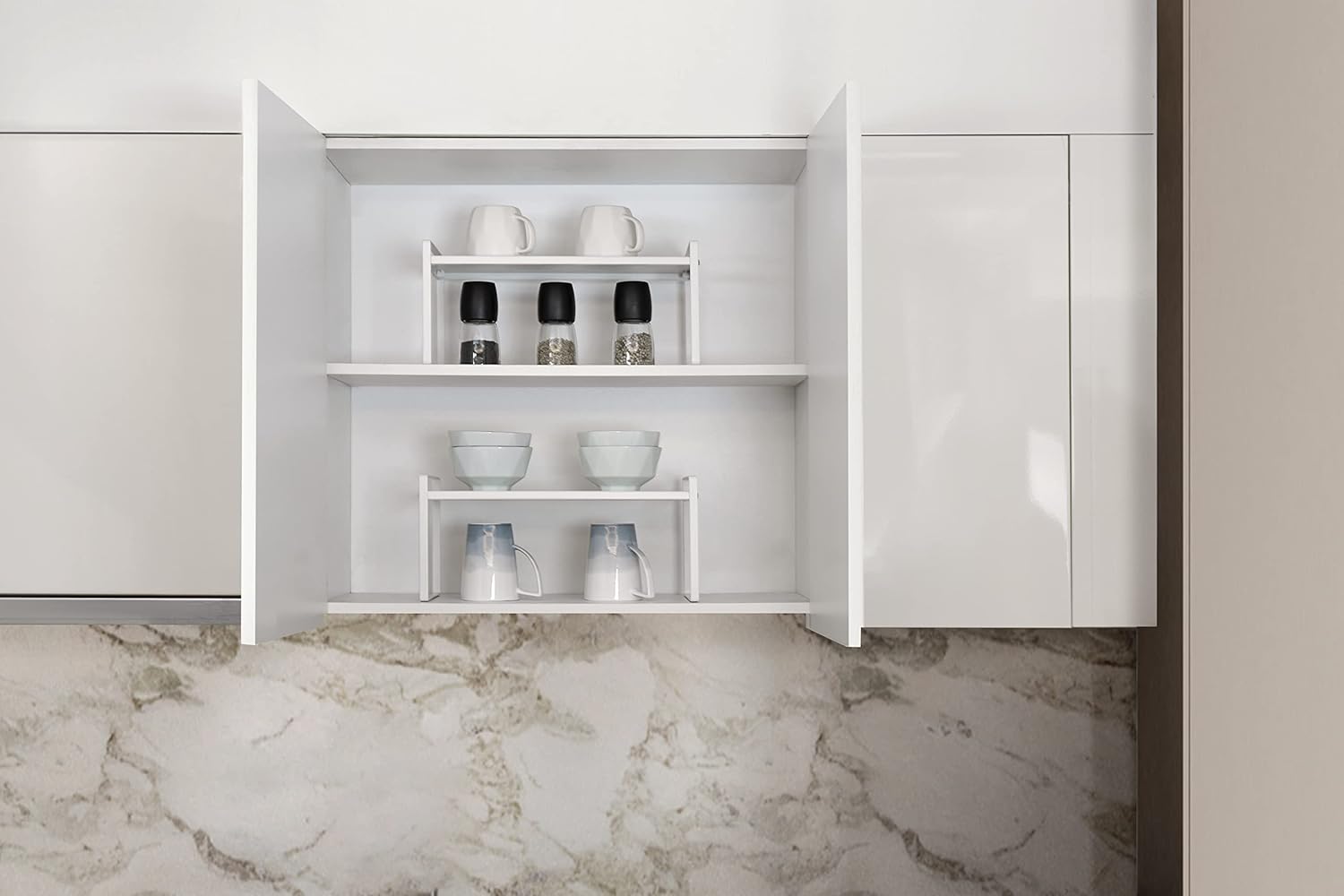 Nxconsu 2 Pack Cabinet Shelf Organizer 16.1