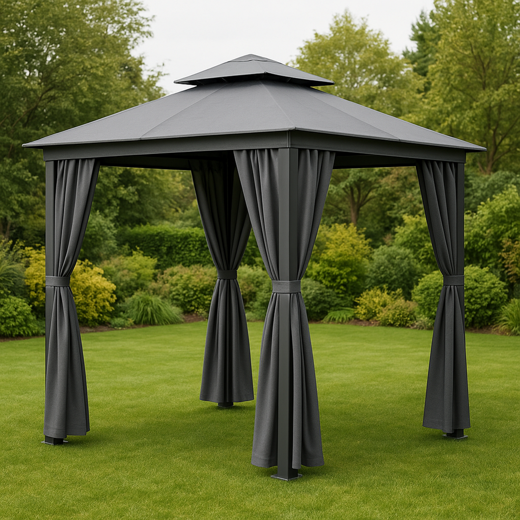 Cenadores 300x300x250 cm color gris kTnDwUX413Bz