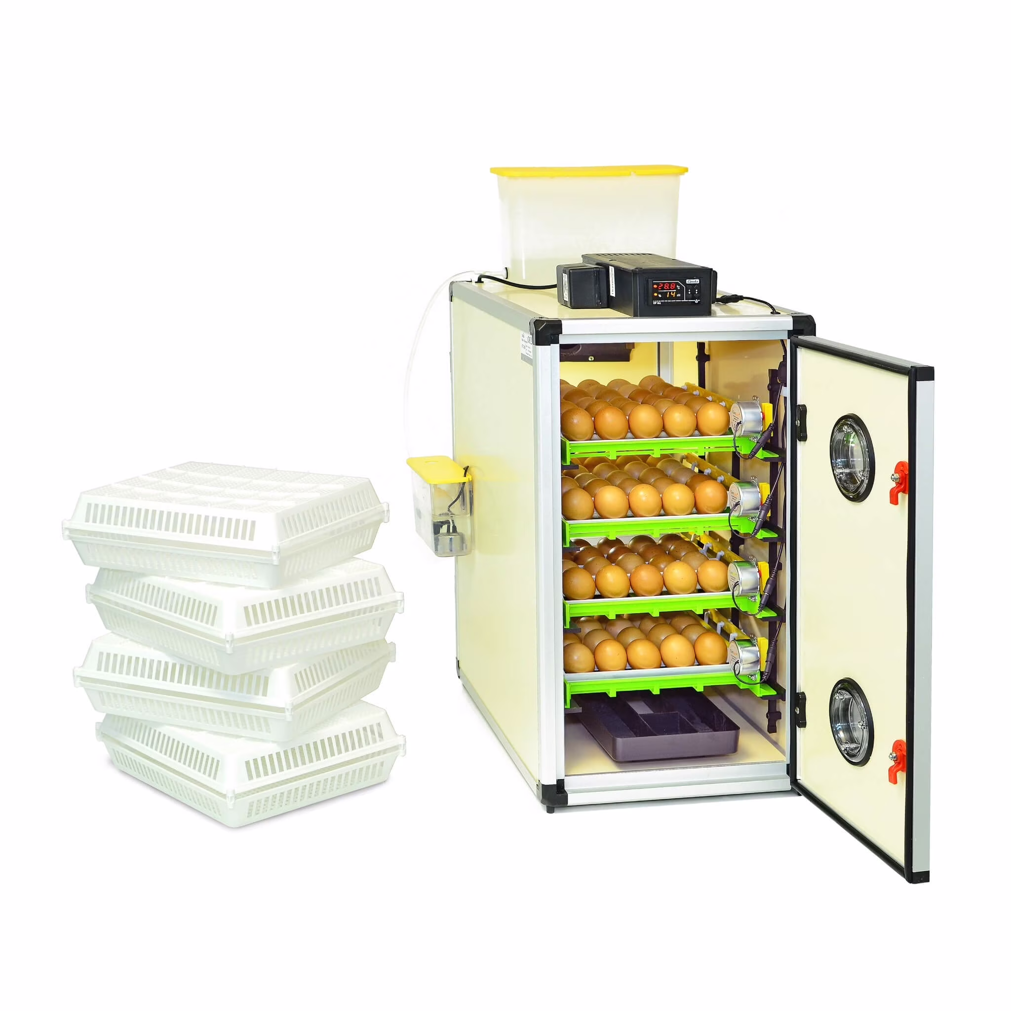 CT120SH Egg Incubator with Automatic Egg Turning Perfect Humidity Controls, Set Forget Design, Cabinet Incubators for Hatching Eggs, Incubate and Hatch 120 Chicken Eggs | Hatching Time