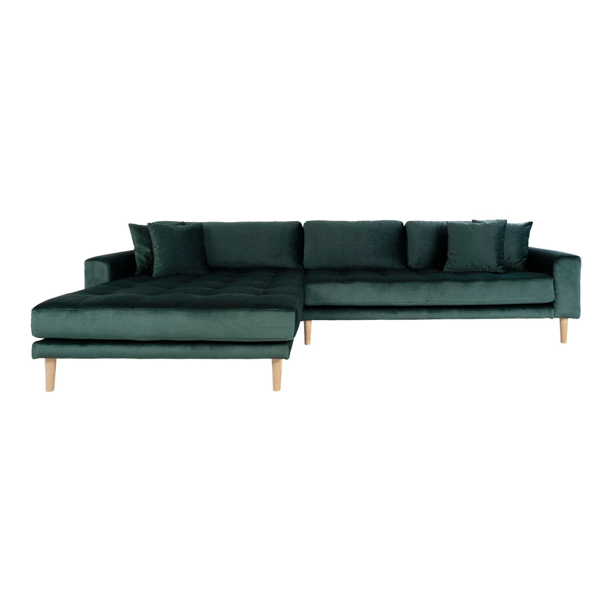 Sofá Izquierdo - Terciopelo Verde Oscuro x8u39bp21