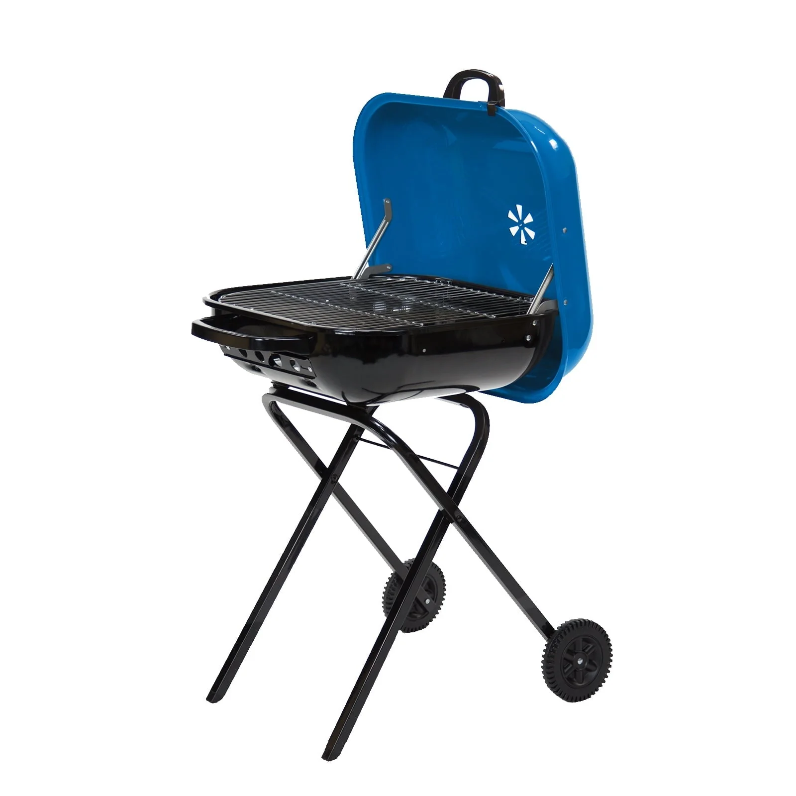 Americana Walk-A-Bout Portable Charcoal Grill in Blue - Image 5