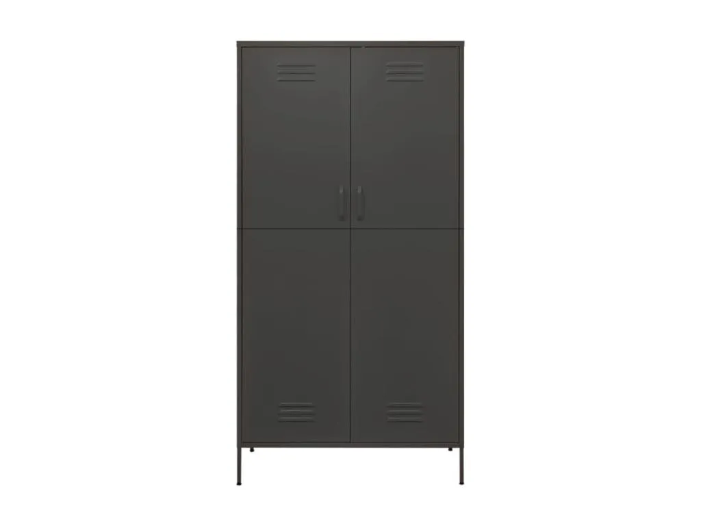 Armario Antracita 90x50x180 cm Acero BHIH91391