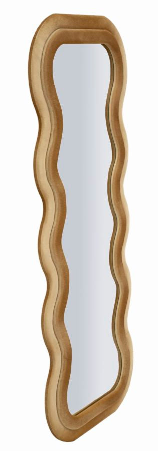 Wandspiegel met gouden fluwelen lijst 60x6x160 cm