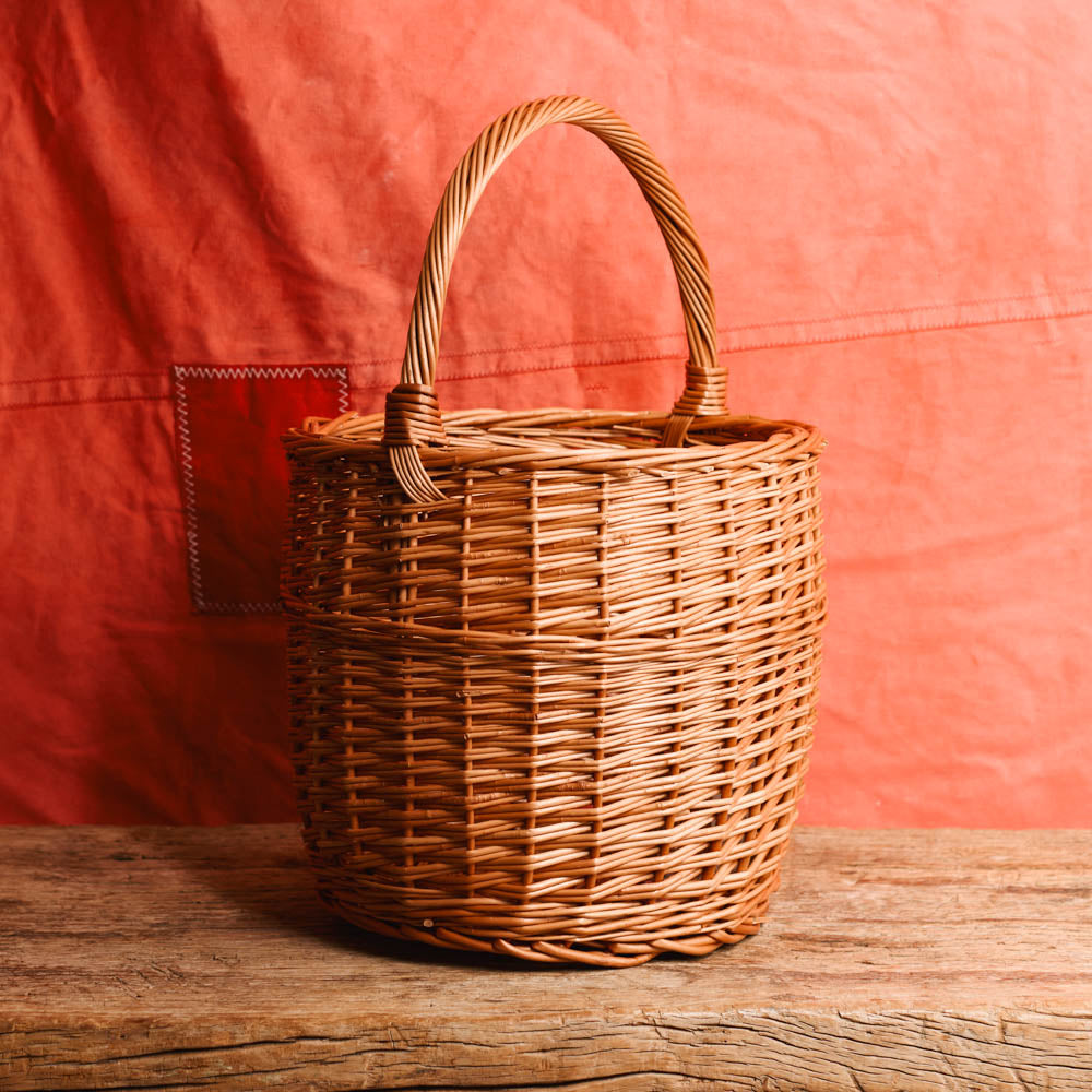 Panier rond en osier
