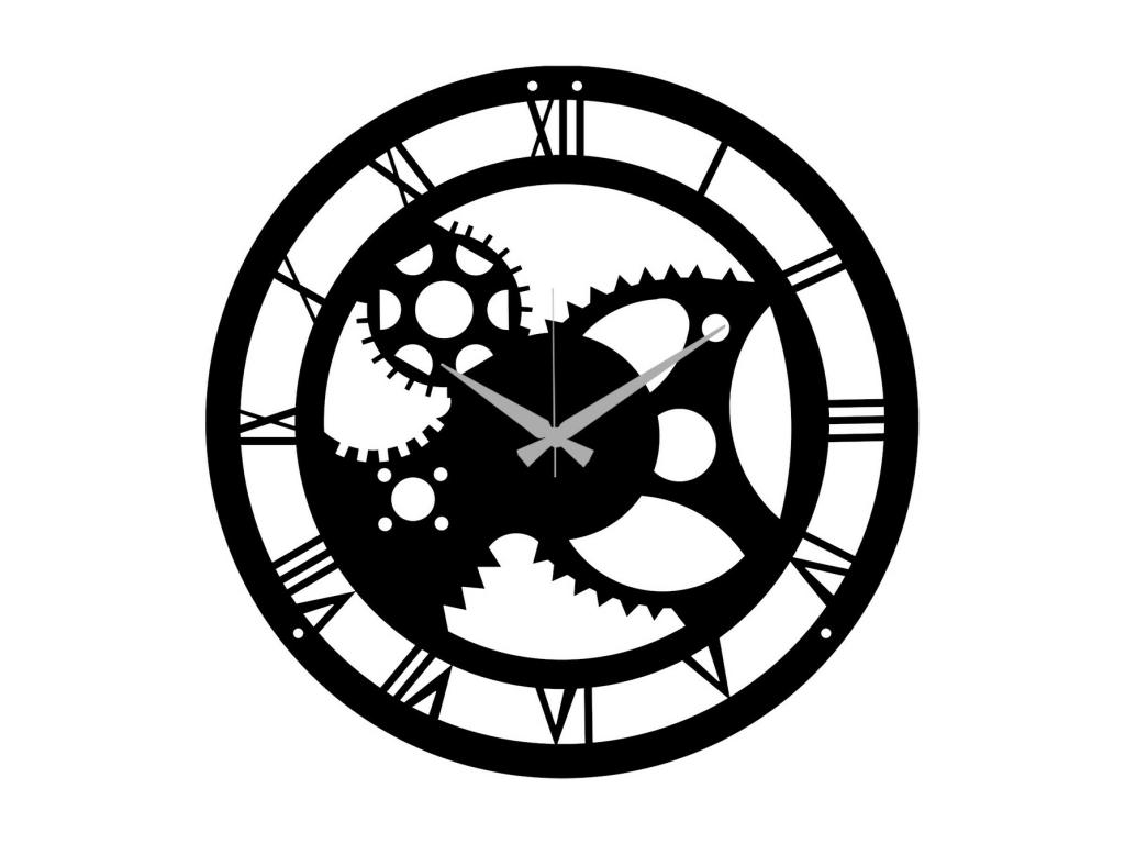 Reloj de Pared Marcha, Negro, 40x0,15x40 cm cm, Mubdelu