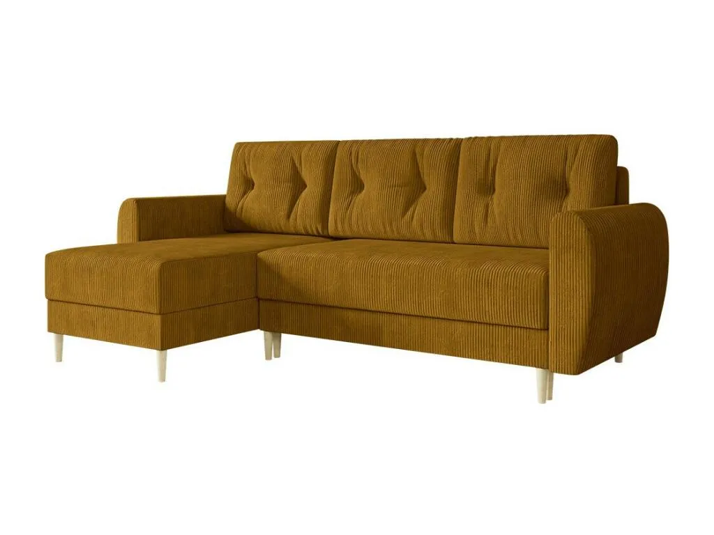 Sofá rinconero Jmmhogar 139 Amarillo Función de descanso Caja de ropa de cama 234x95cm