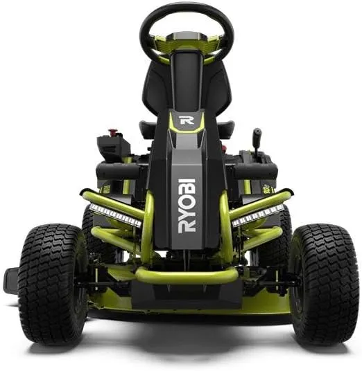 Ryobi 38″ 100Ah Electric Rear-Engine Riding Lawn Mower – Model RY48111
