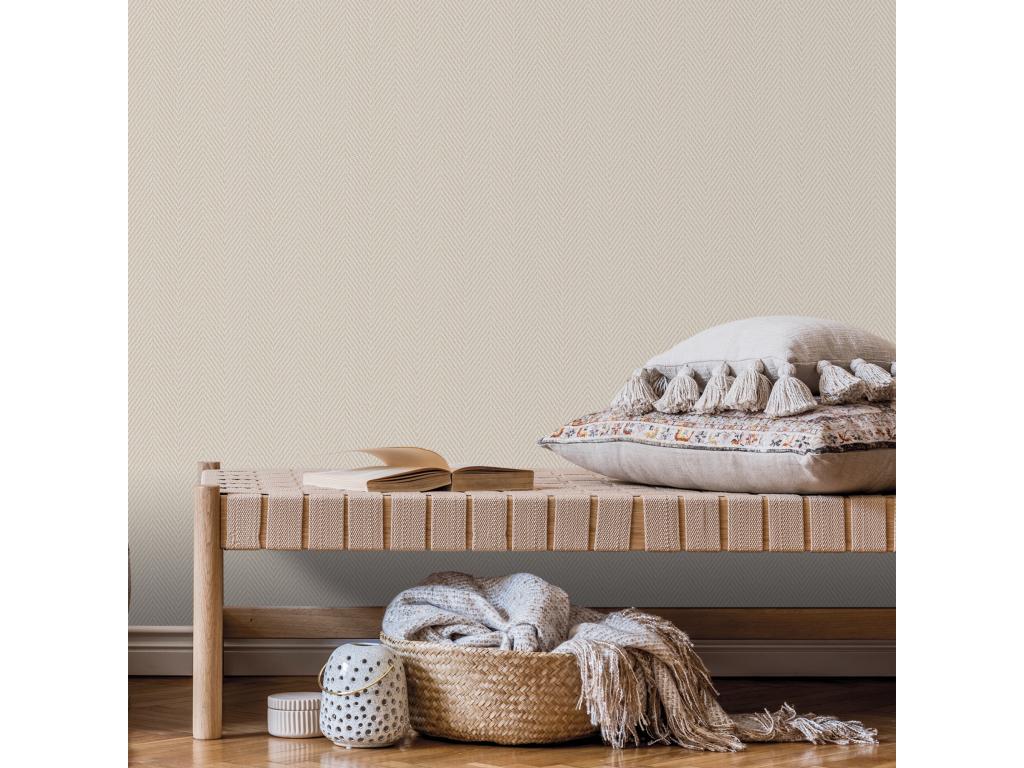 Papel pintado Espiga beige 53x1000 cm
