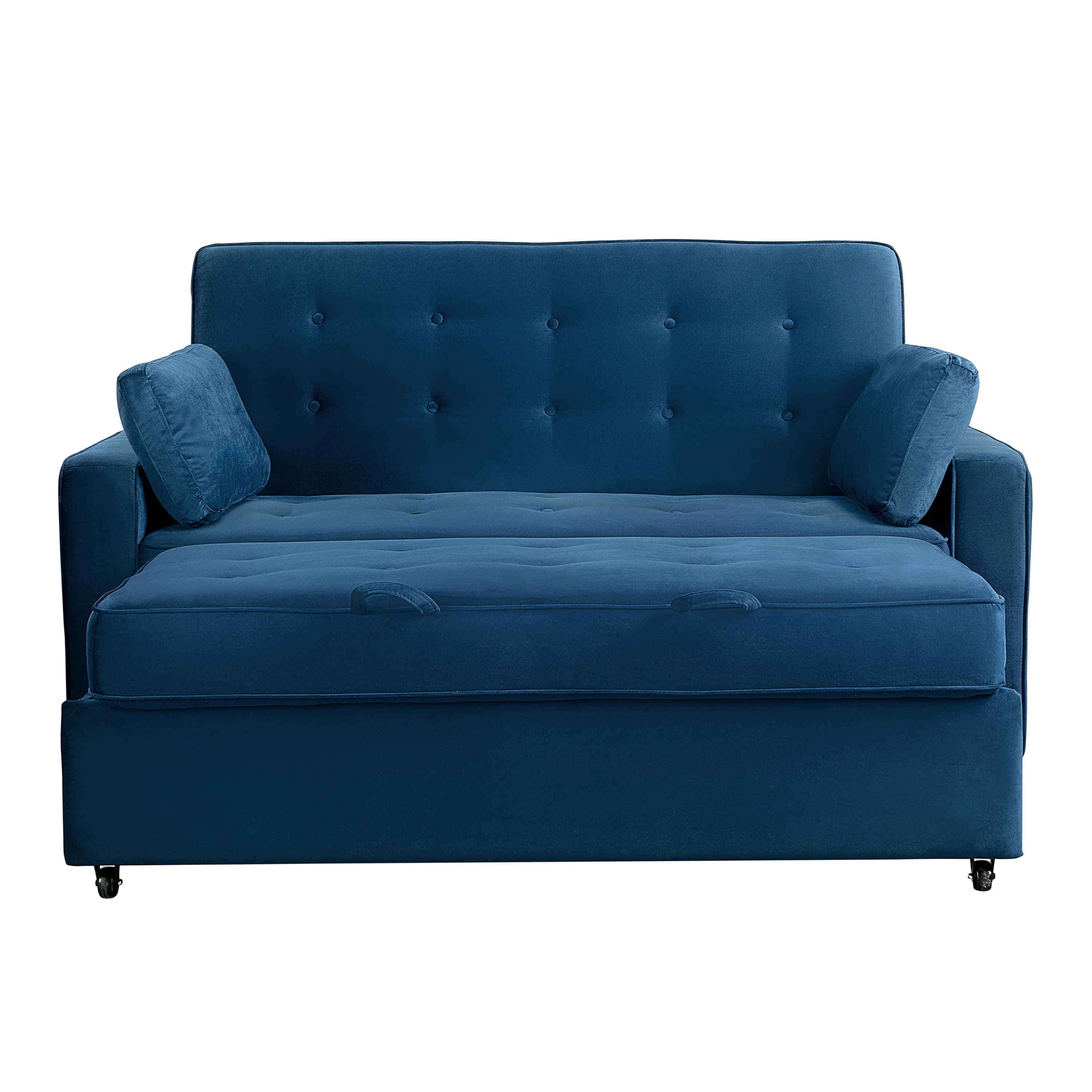 Serta Dream Convertibles Monroe Modern Polyester Convertible Queen Sofa Bed with Pillows Grey - Image 38