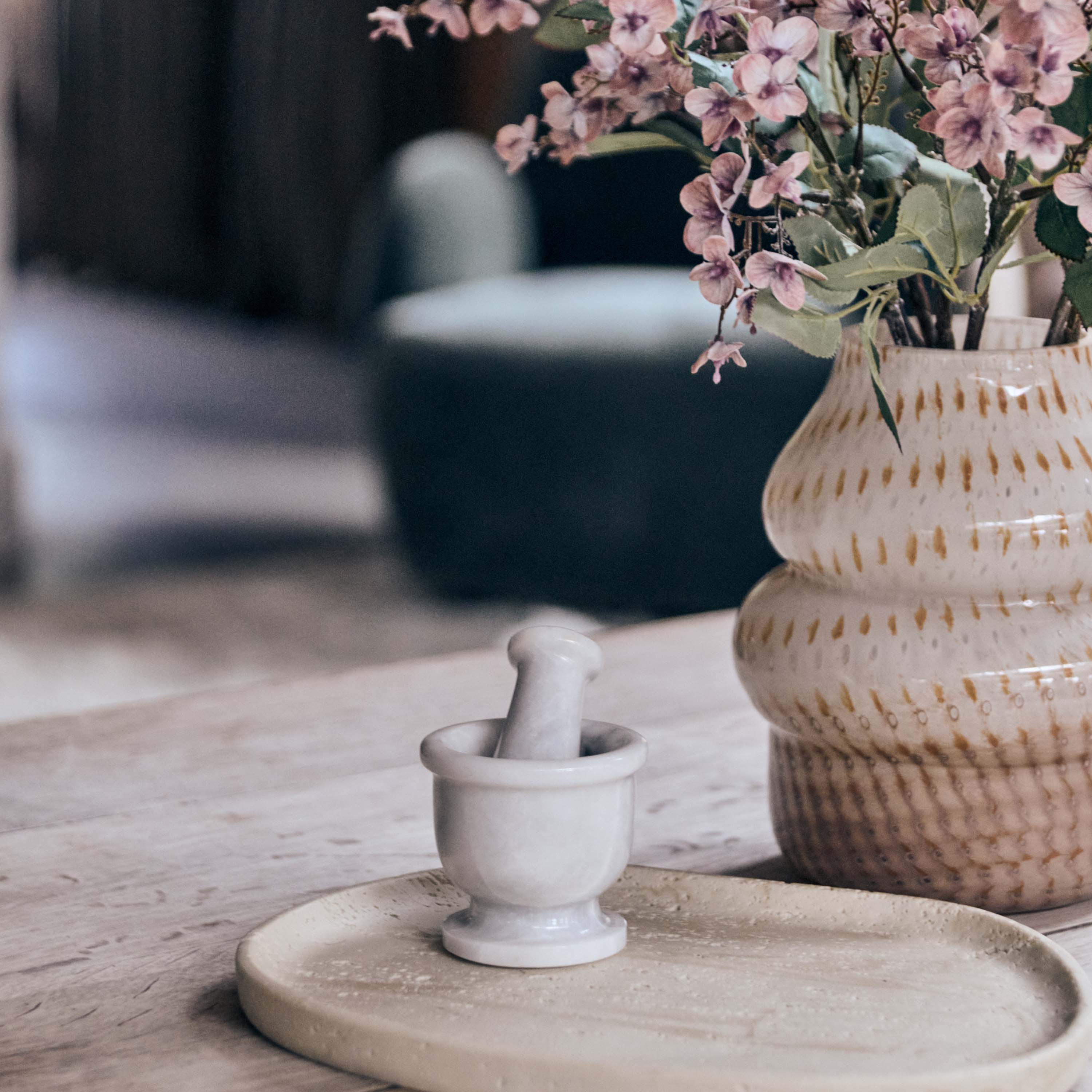Desmond Marble Mortar and Pestle