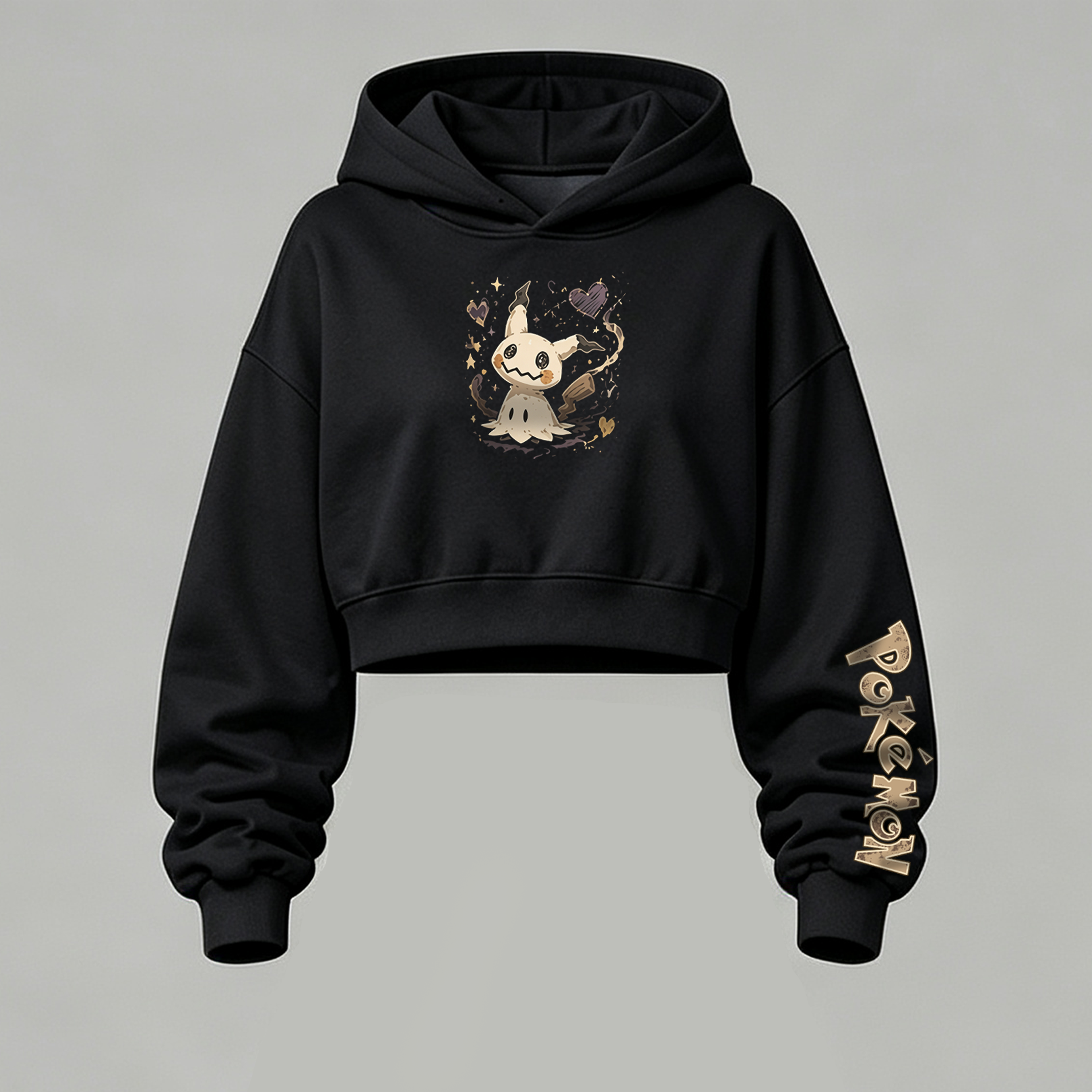 Pokémon Cropped Long Sleeve Hoodie & High Waist Jogger Pants Two Piece TeeThreads Sustain the Scene with Custom Apparel