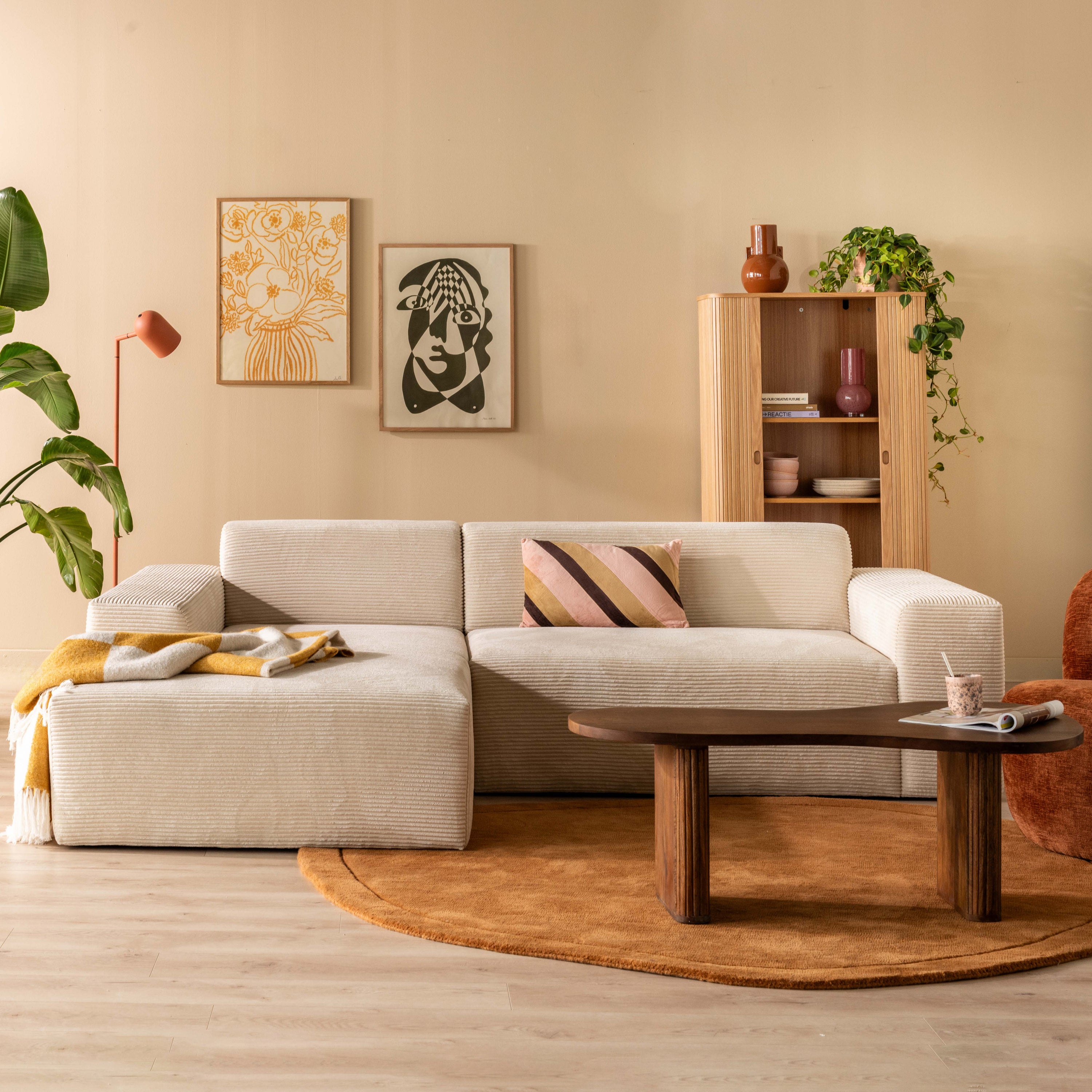 Blokker Pebble Vloerkleed Ø 200 cm - Terra