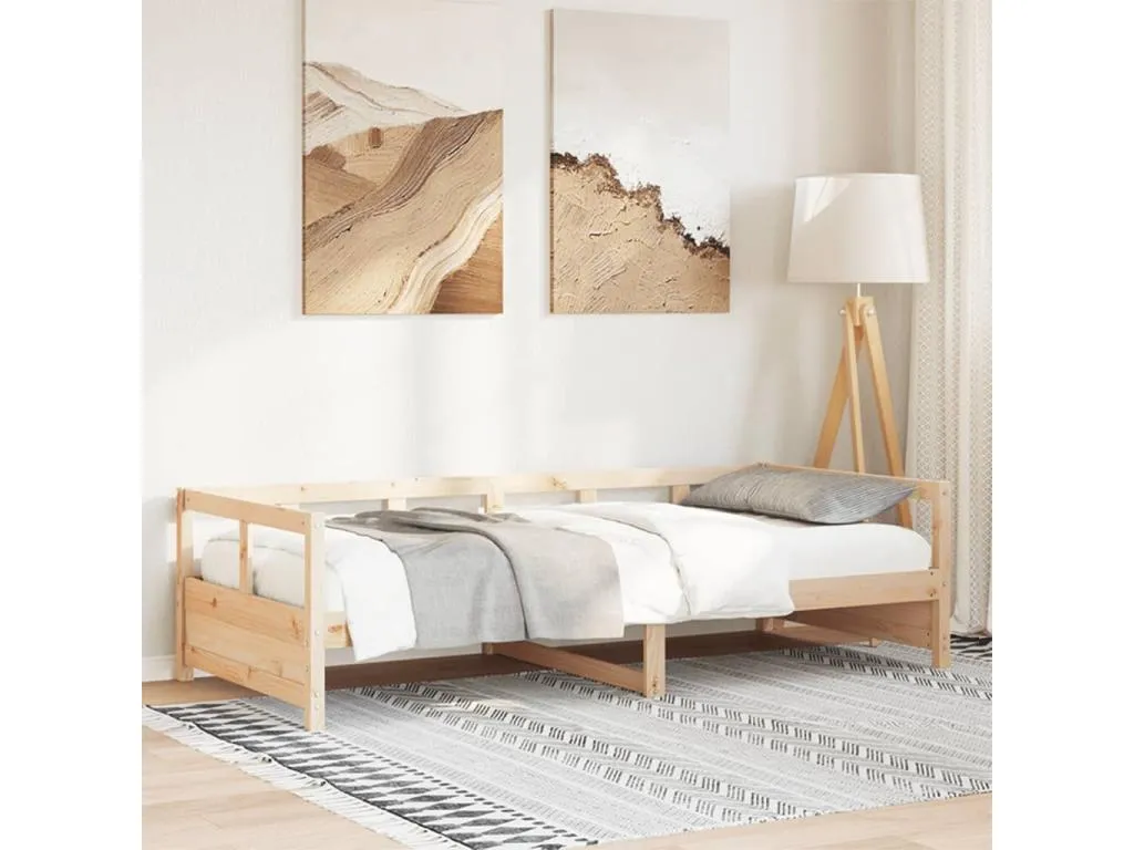 Sofá cama Vivircalido maciza de Vivircalido natural 80x200 cm elri31614