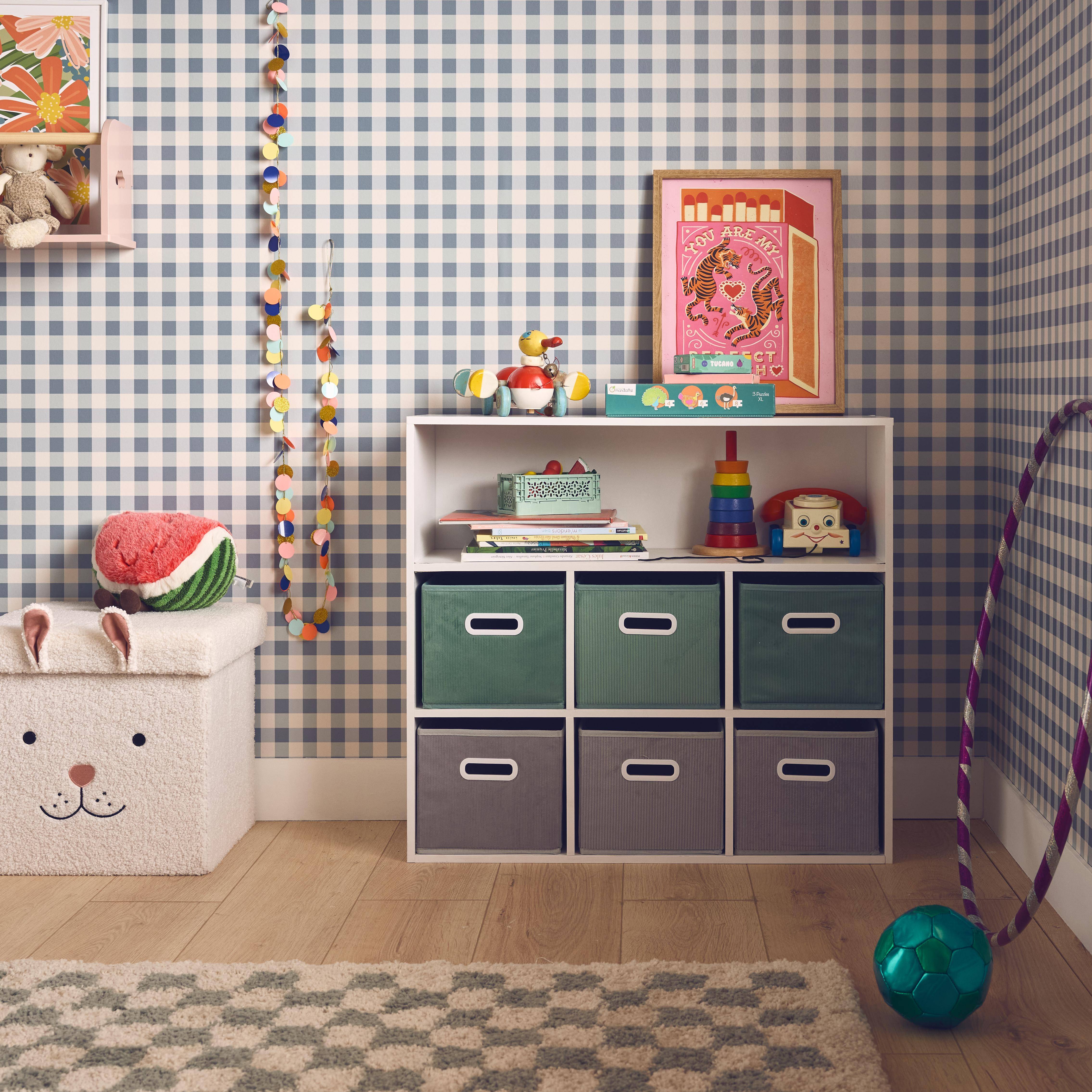 Camille - Mueble infantil con 6 cestas de terciopelo