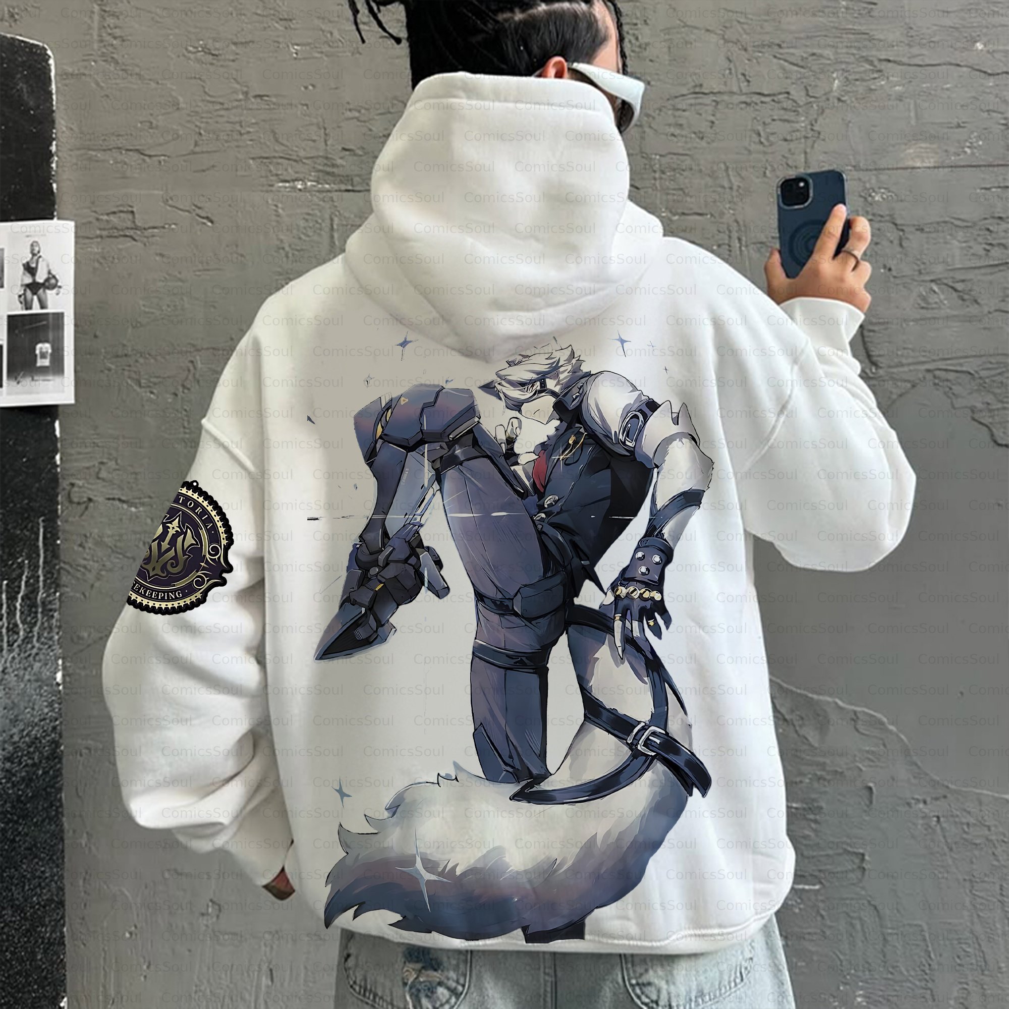 Unisex Anime Inspired Vintage Plush Hoodie