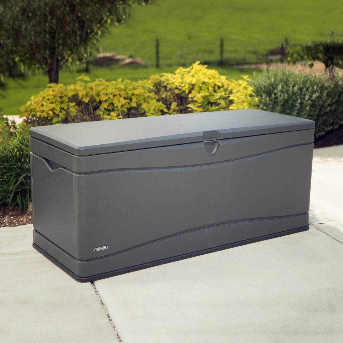 WAYFAIR Lifetime 60'' W 130 Gallons Water Resistant Polyethylene Plastic Lockable Deck Box