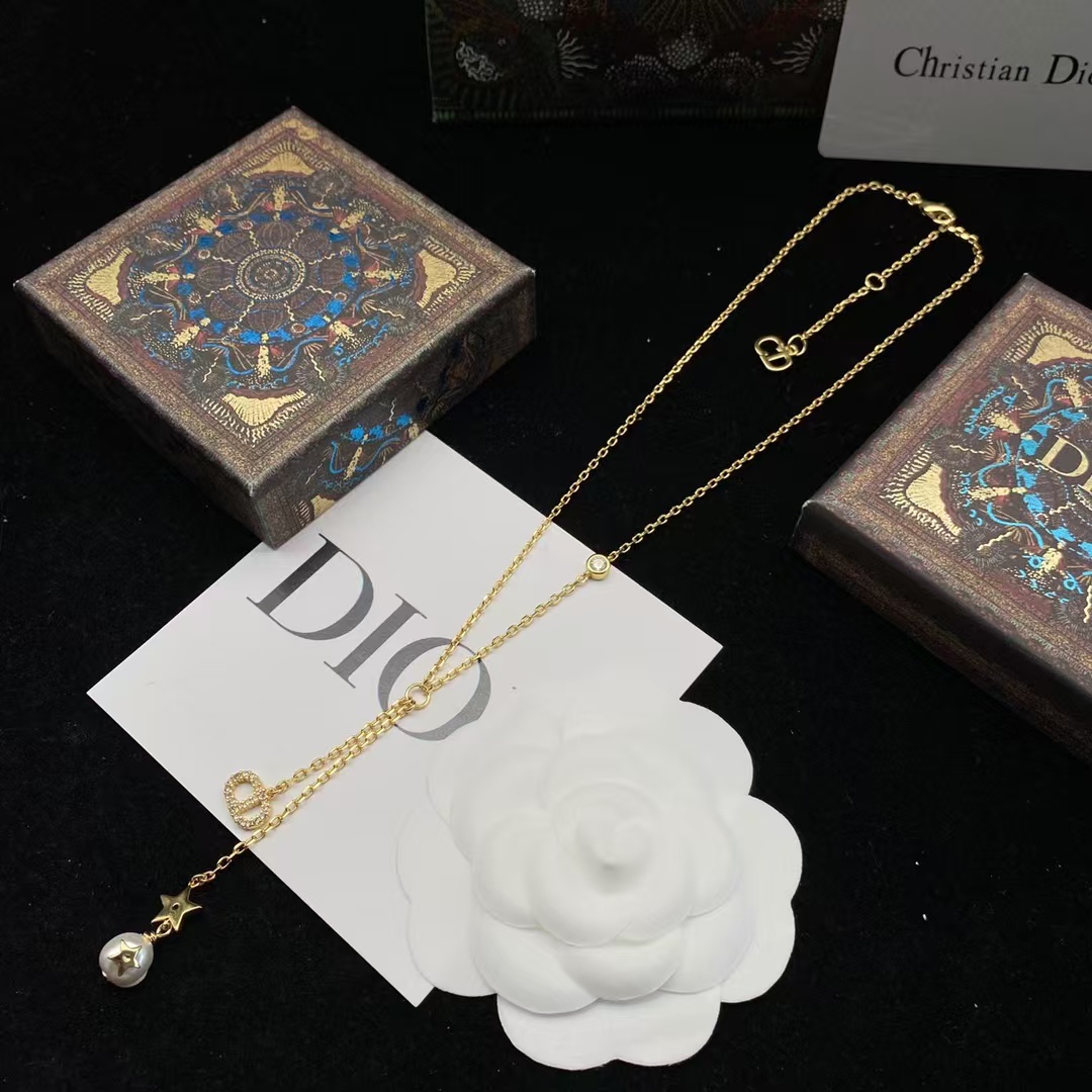 Dior Star Pearl Long Drop Y Necklace - Original Replica Club