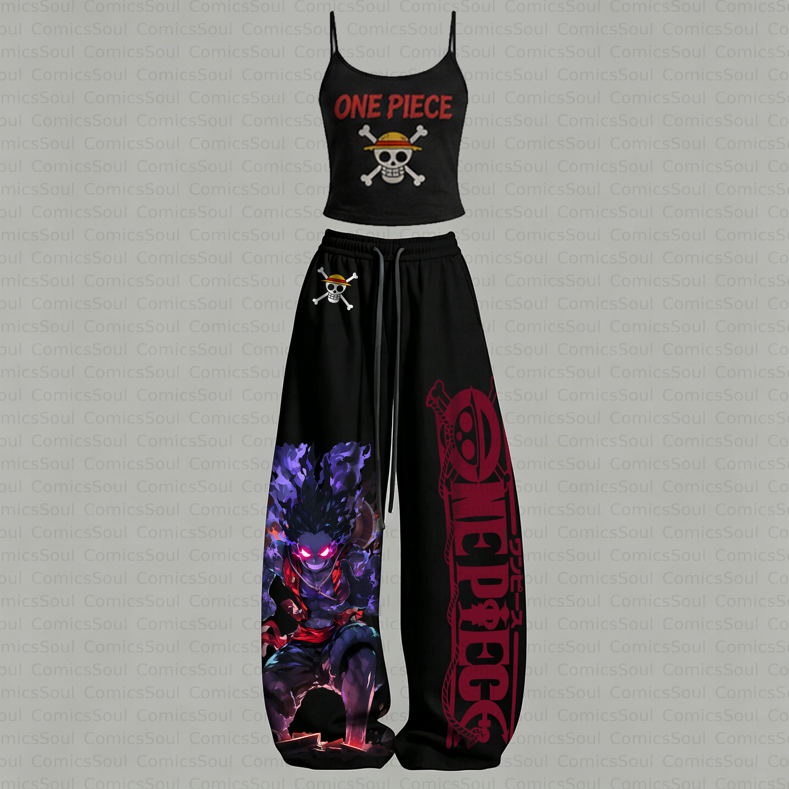 ONE PIECE Top & Elasticated Trousers Two-Piece Set