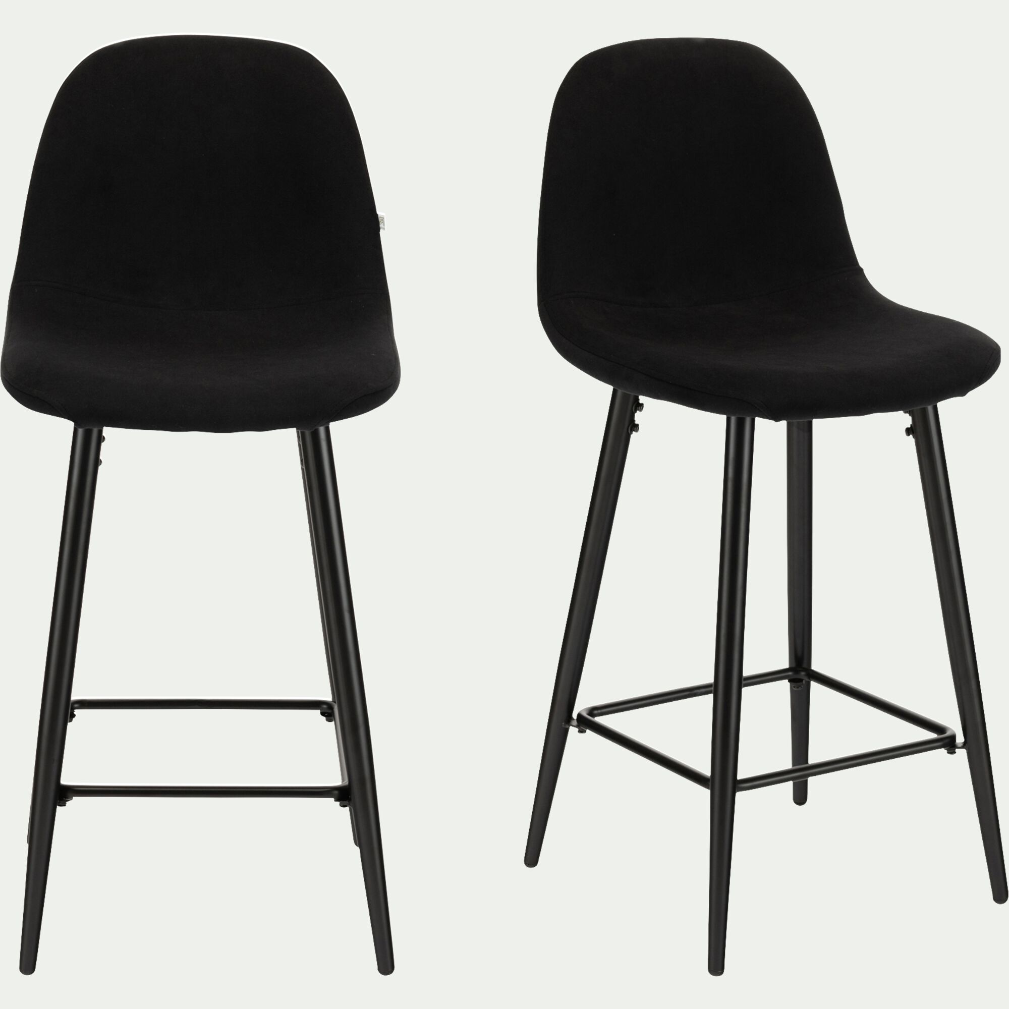 LOANA - Chaise de bar - noir H66cm