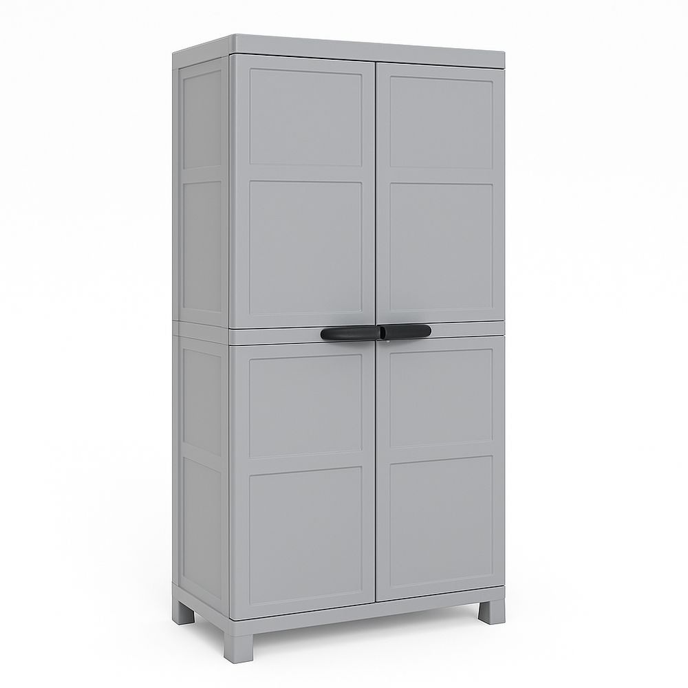 Armario de Almacenamiento de Plástico Gris 180cm Interior