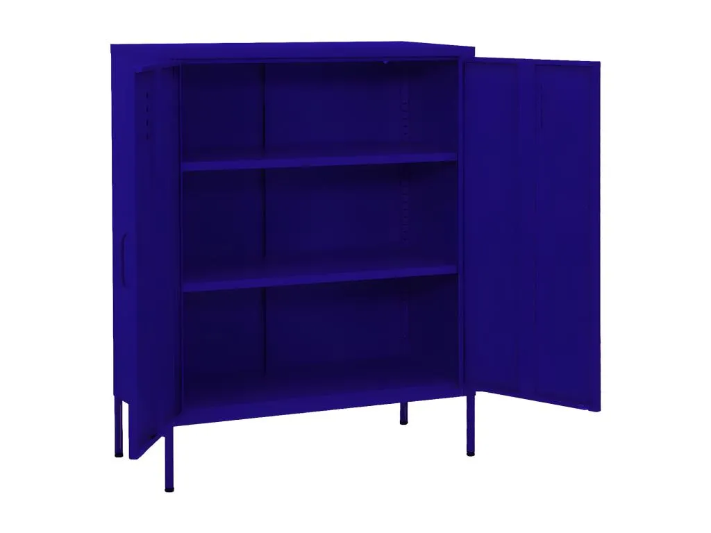 Armario de almacenamiento acero azul Decounico 80x35x101.5 cm