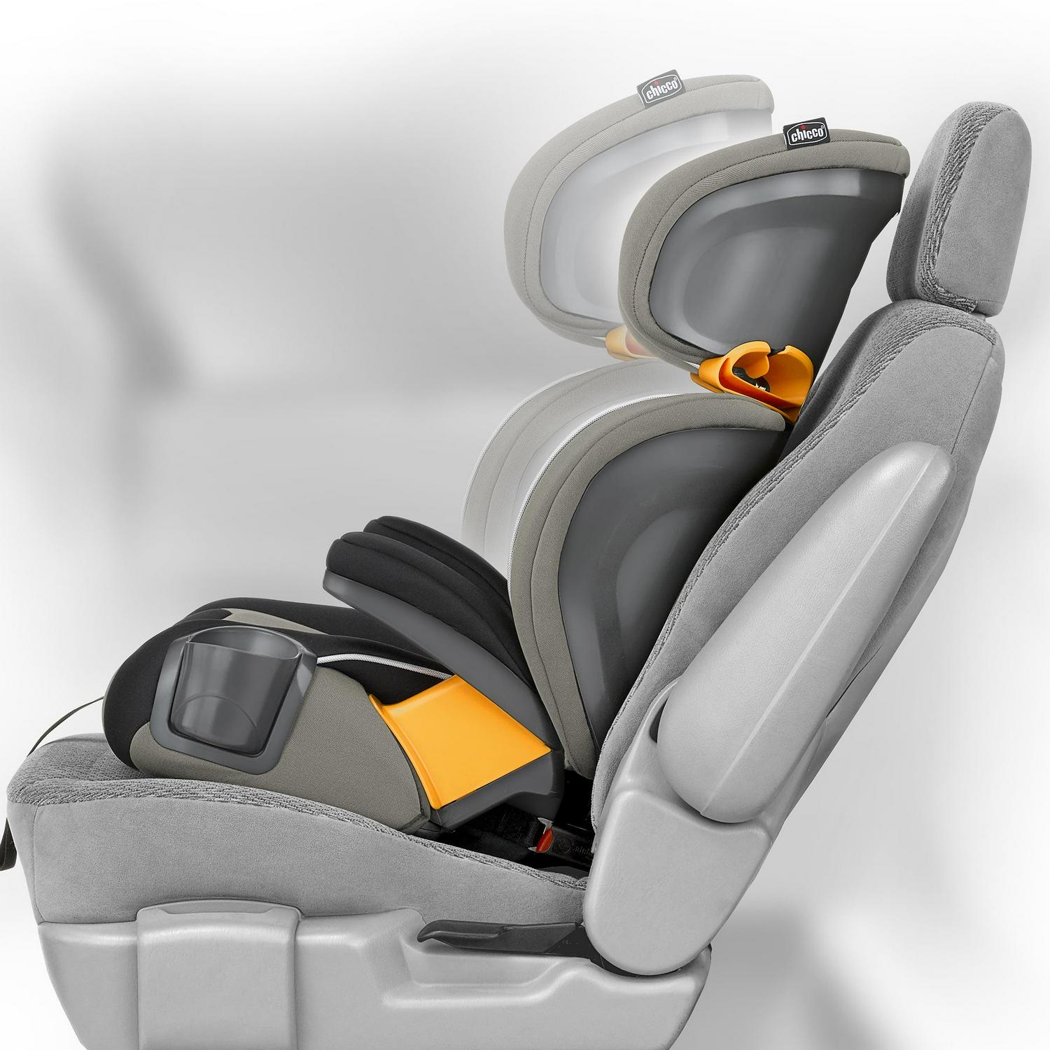 Chicco KidFit Zip Plus 2-in-1 Belt Positioning Booster Car Seat - Taurus (Black/Grey). New - Image 9