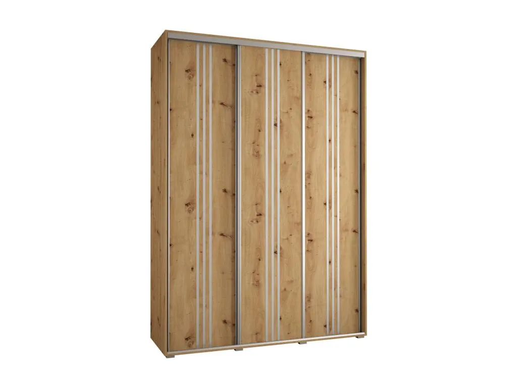 ARMARIO Alkihogares 6 DE PUERTAS CORREDERAS 235.2/180/60 3 puertas (Artisan/Artisan/Plata)